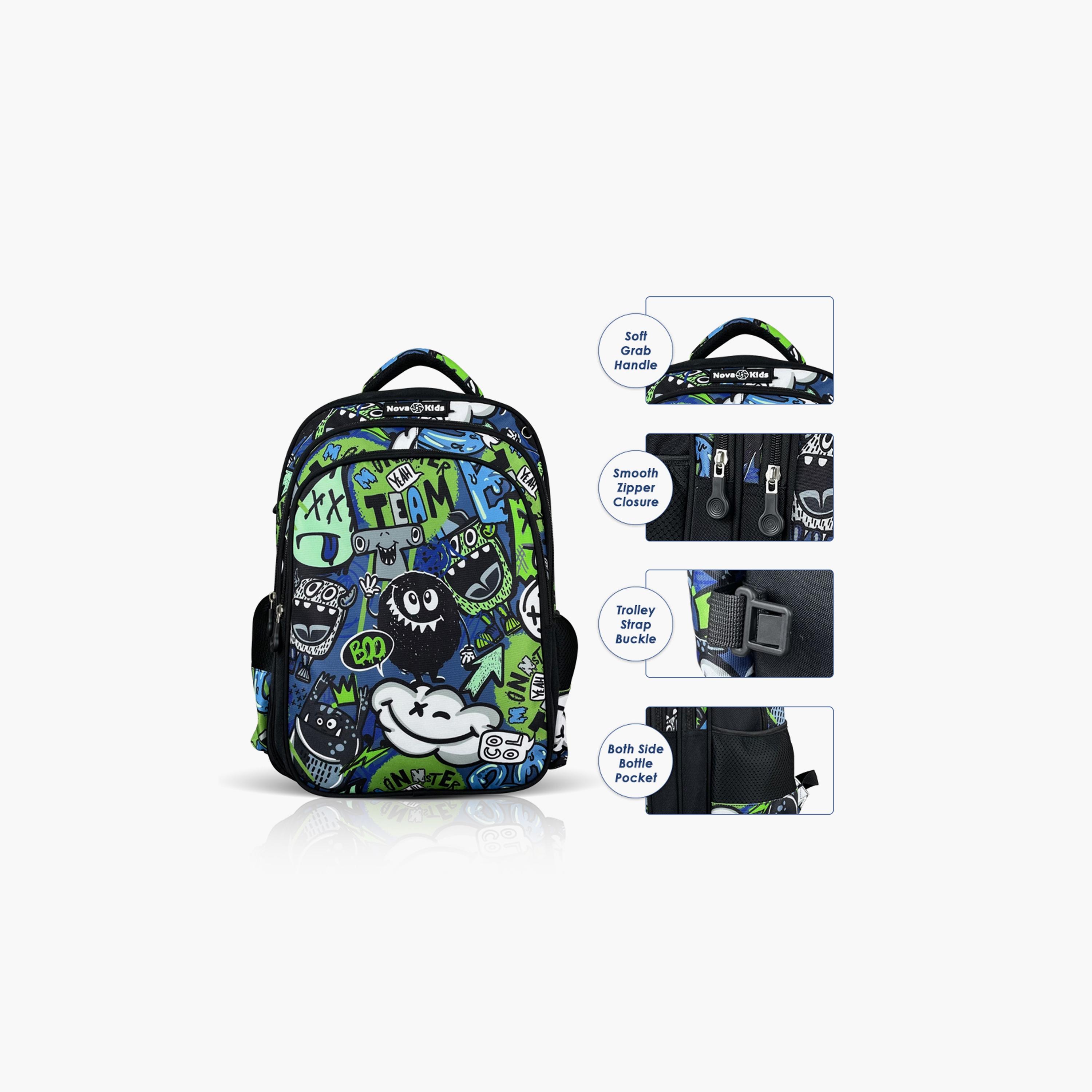 Nova Kids School Bag - GenZ - Black - 17.5 Inch-school-bagsandbackpacks-backpacks-image-7