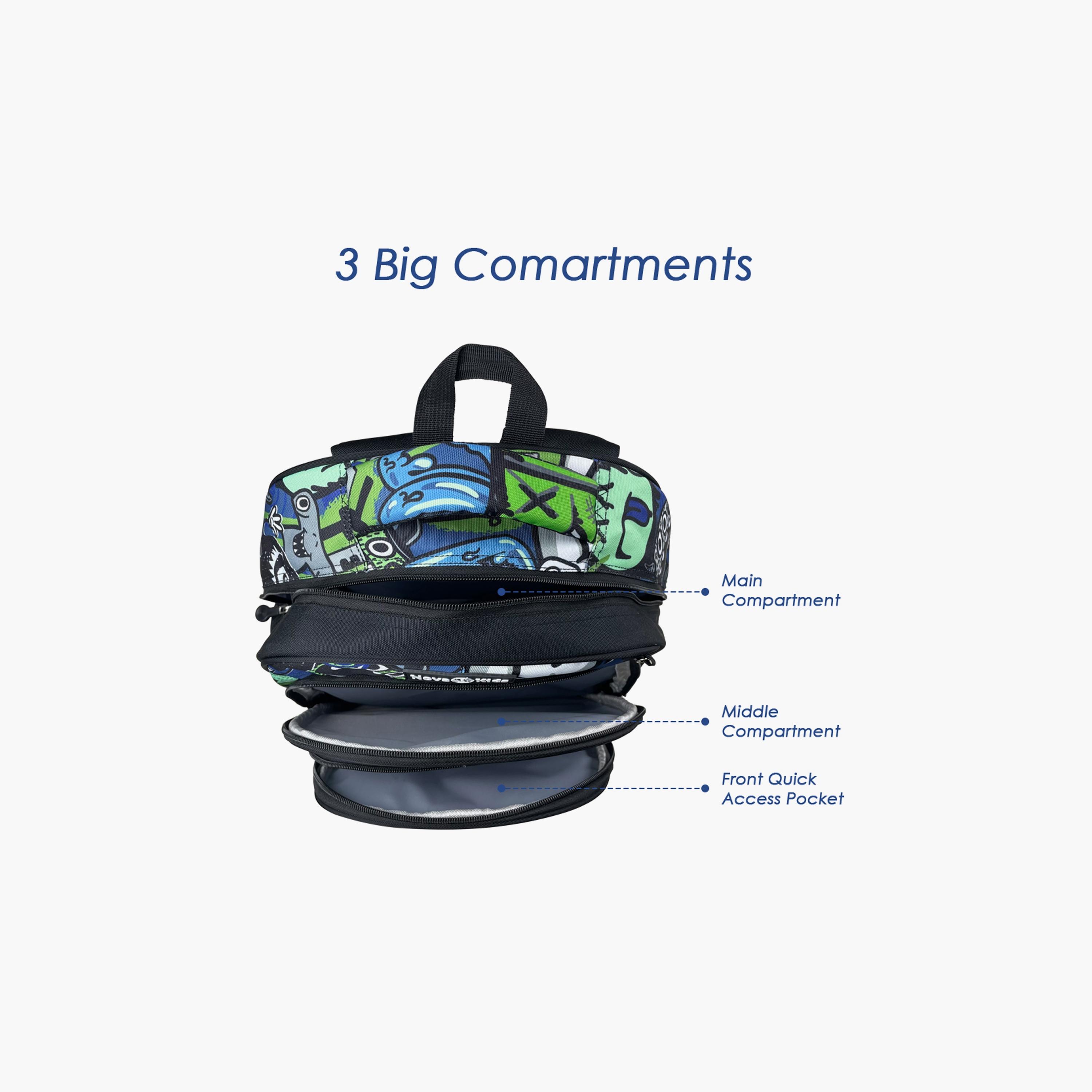 Nova Kids School Bag - GenZ - Black - 17.5 Inch-school-bagsandbackpacks-backpacks-image-8