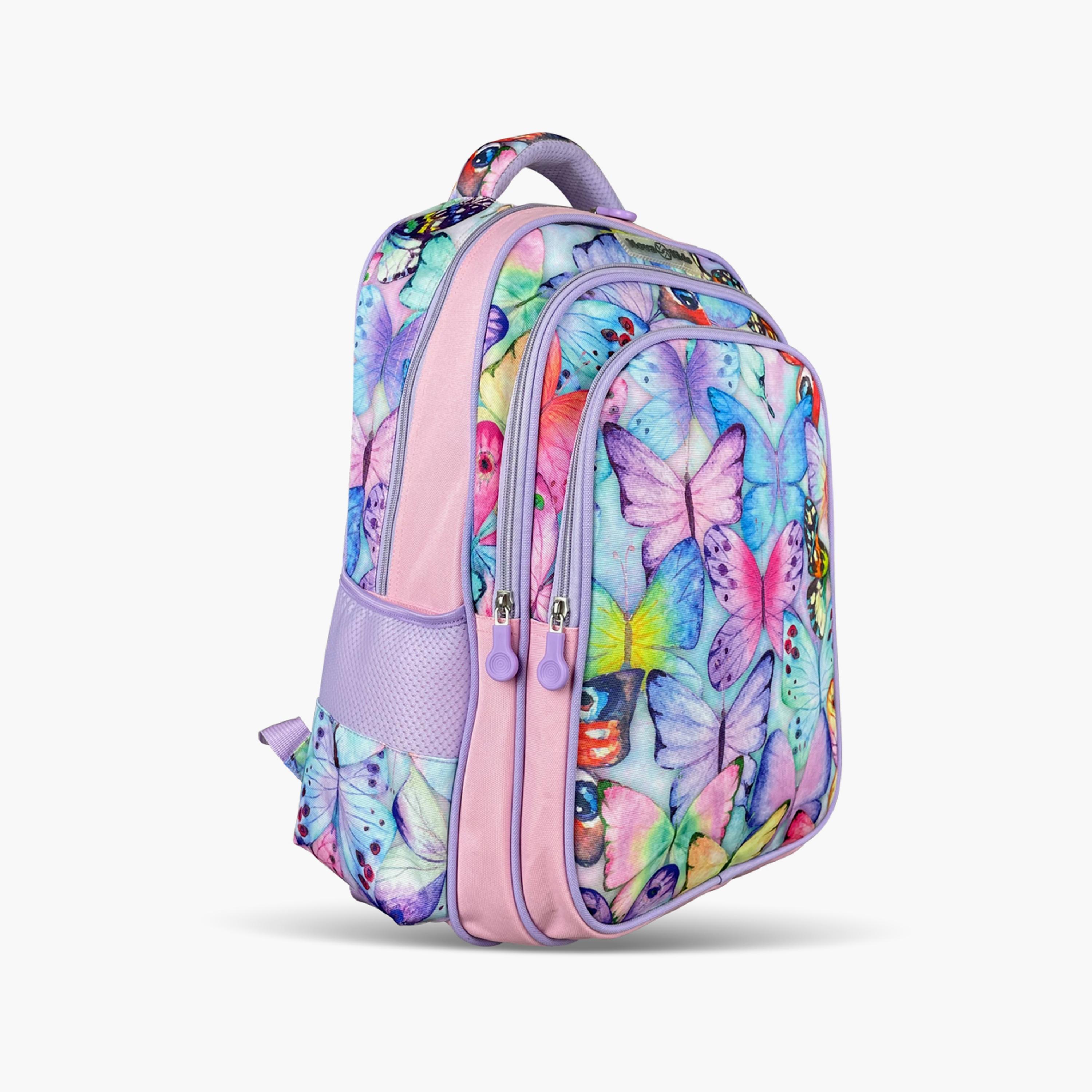 Nova Kids School Bag - Butterfly - Purple - 17.5 Inch-school-bagsandbackpacks-backpacks-image-4