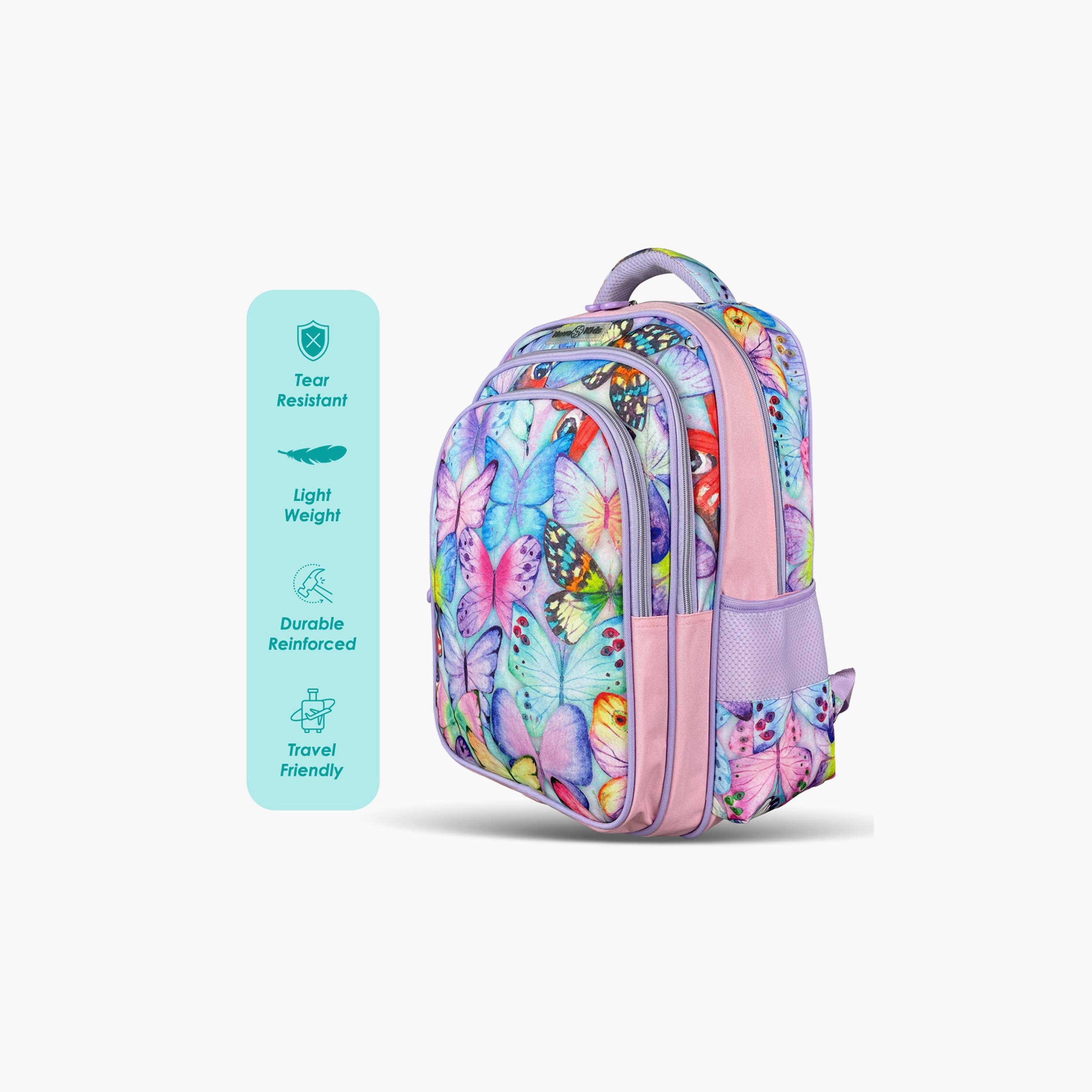 Nova Kids School Bag - Butterfly - Purple - 17.5 Inch-school-bagsandbackpacks-backpacks-image-5