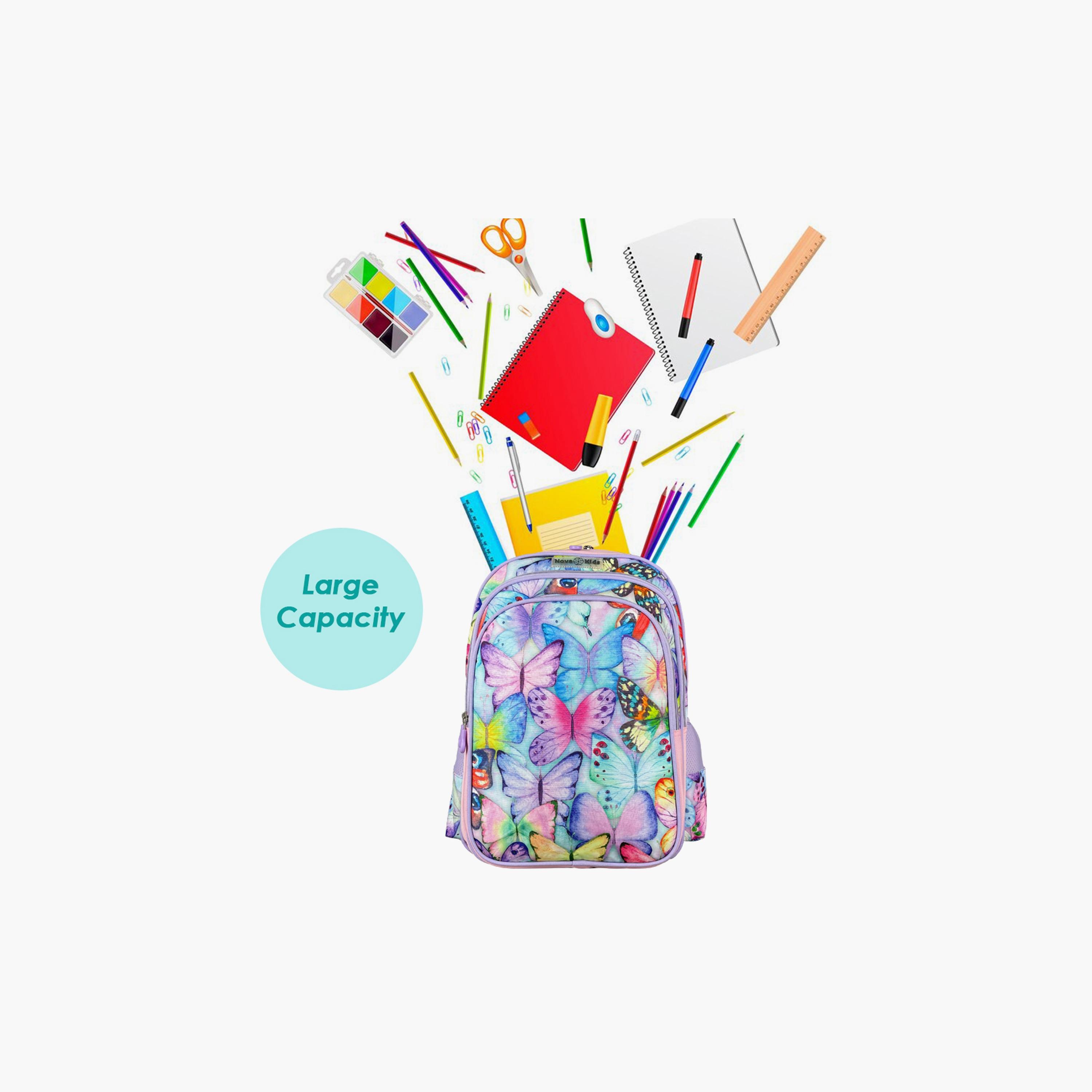 Nova Kids School Bag - Butterfly - Purple - 17.5 Inch-school-bagsandbackpacks-backpacks-image-9