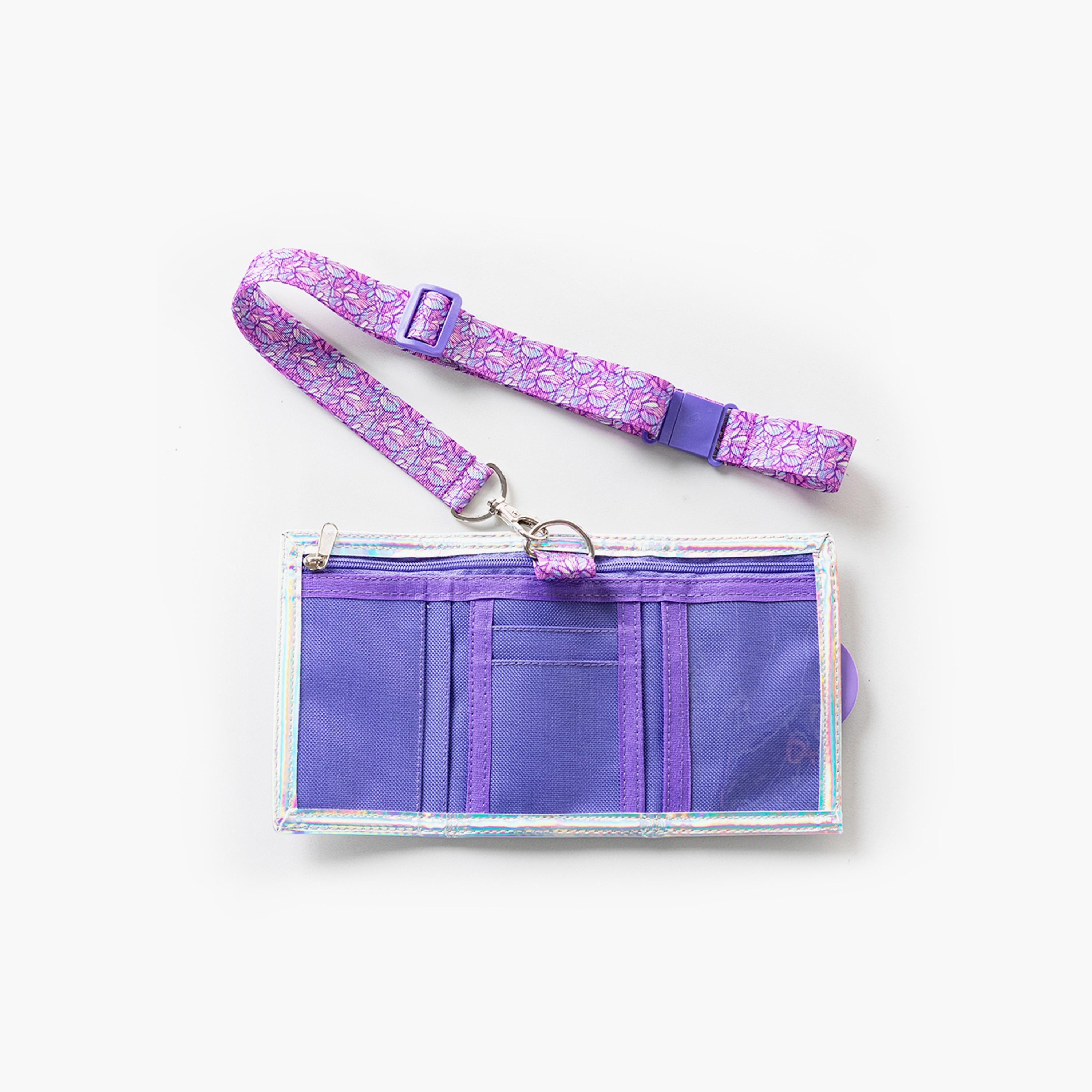 Eazy Kids Printed Wallet - Butterfly - Purple-girls-accessories-bags-image-3