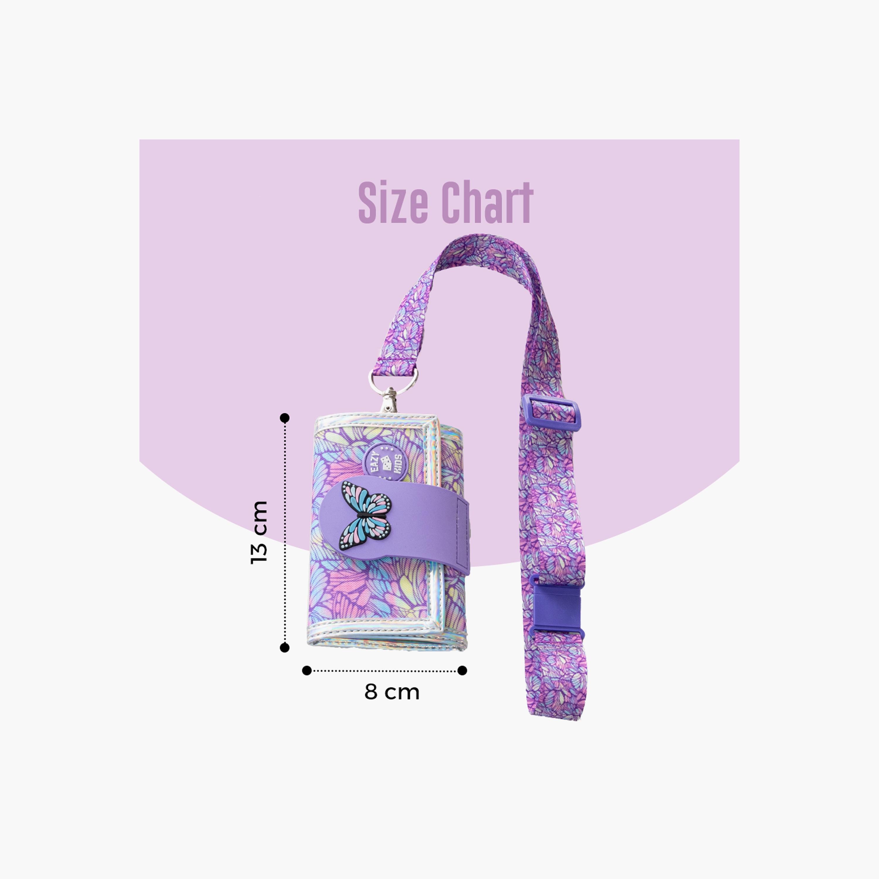Eazy Kids Printed Wallet - Butterfly - Purple-girls-accessories-bags-image-5