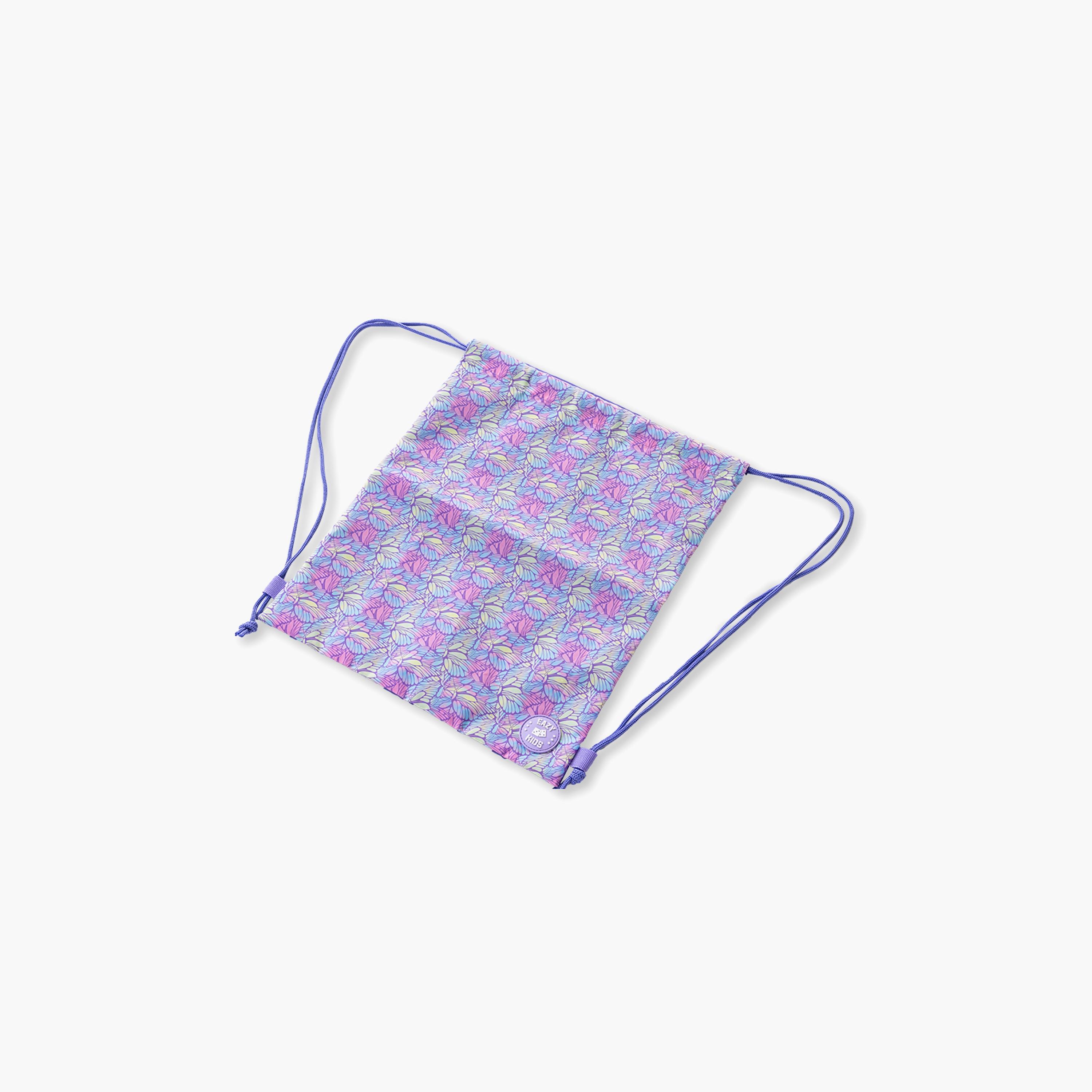Eazy Kids Printed Drawstring Bag - Butterfly - Purple-girls-accessories-bags-image-2