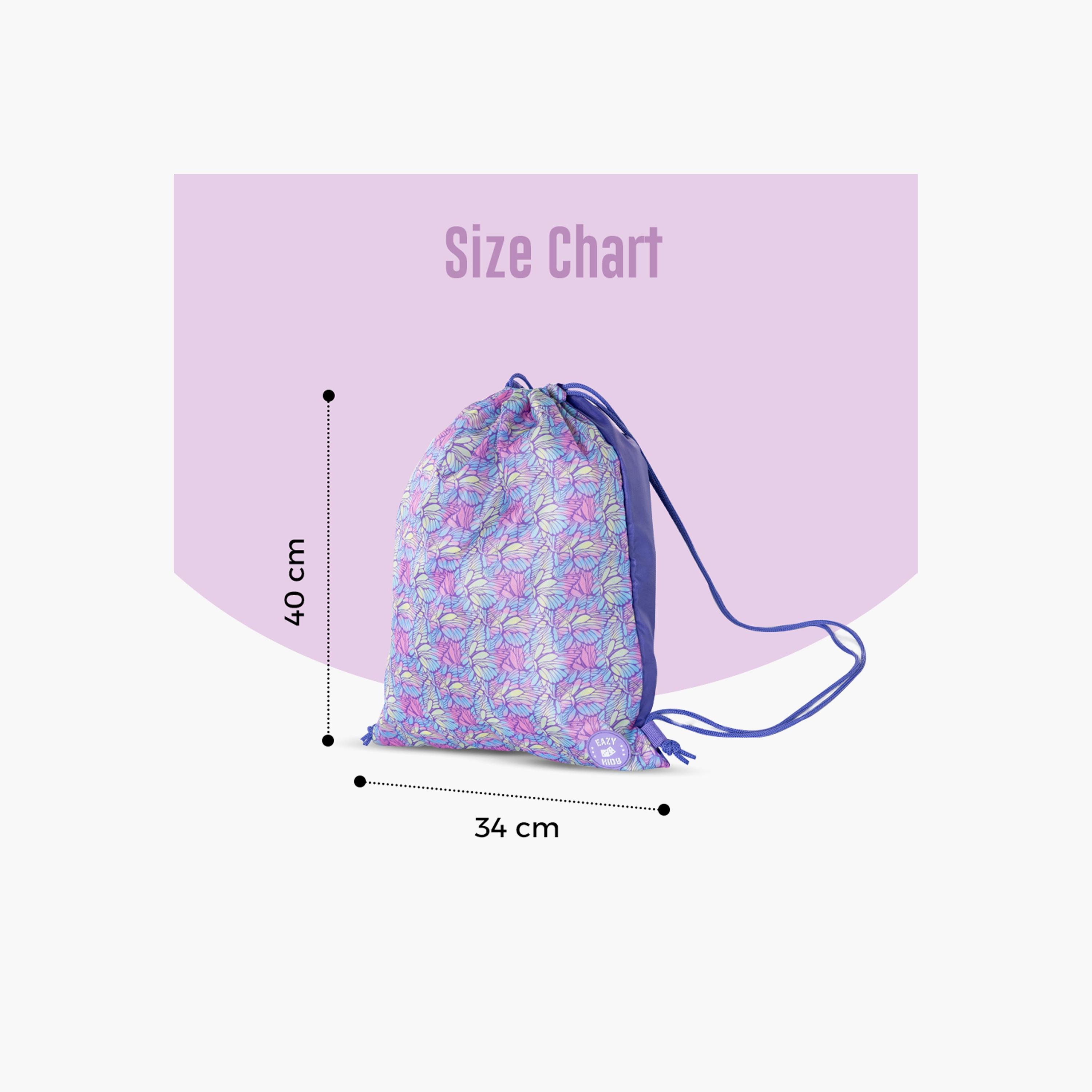 Eazy Kids Printed Drawstring Bag - Butterfly - Purple-girls-accessories-bags-image-3