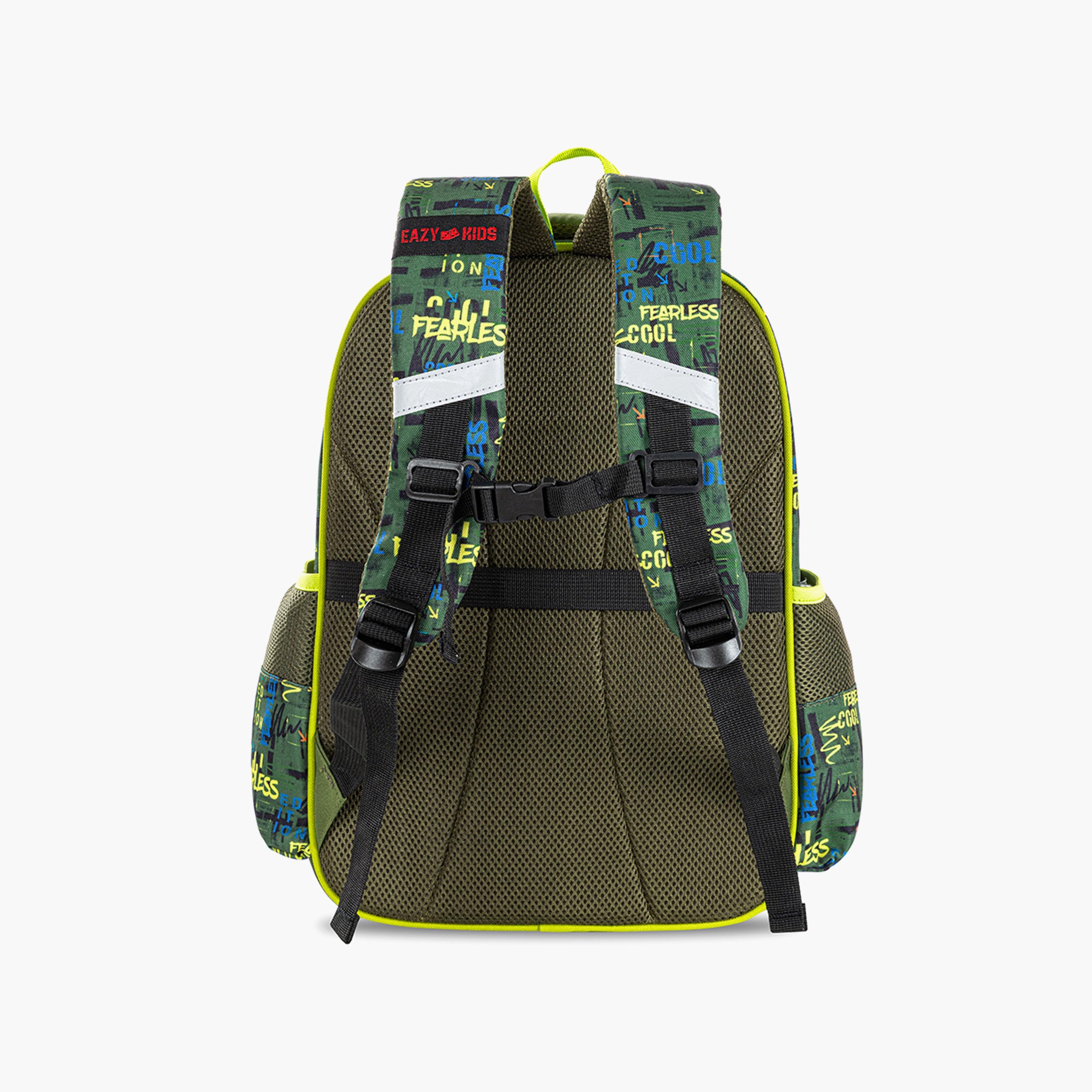 Eazy Kids Printed School Bag with Pencil Case - Dino - Green - 16 Inch-school-bagsandbackpacks-sets-image-6