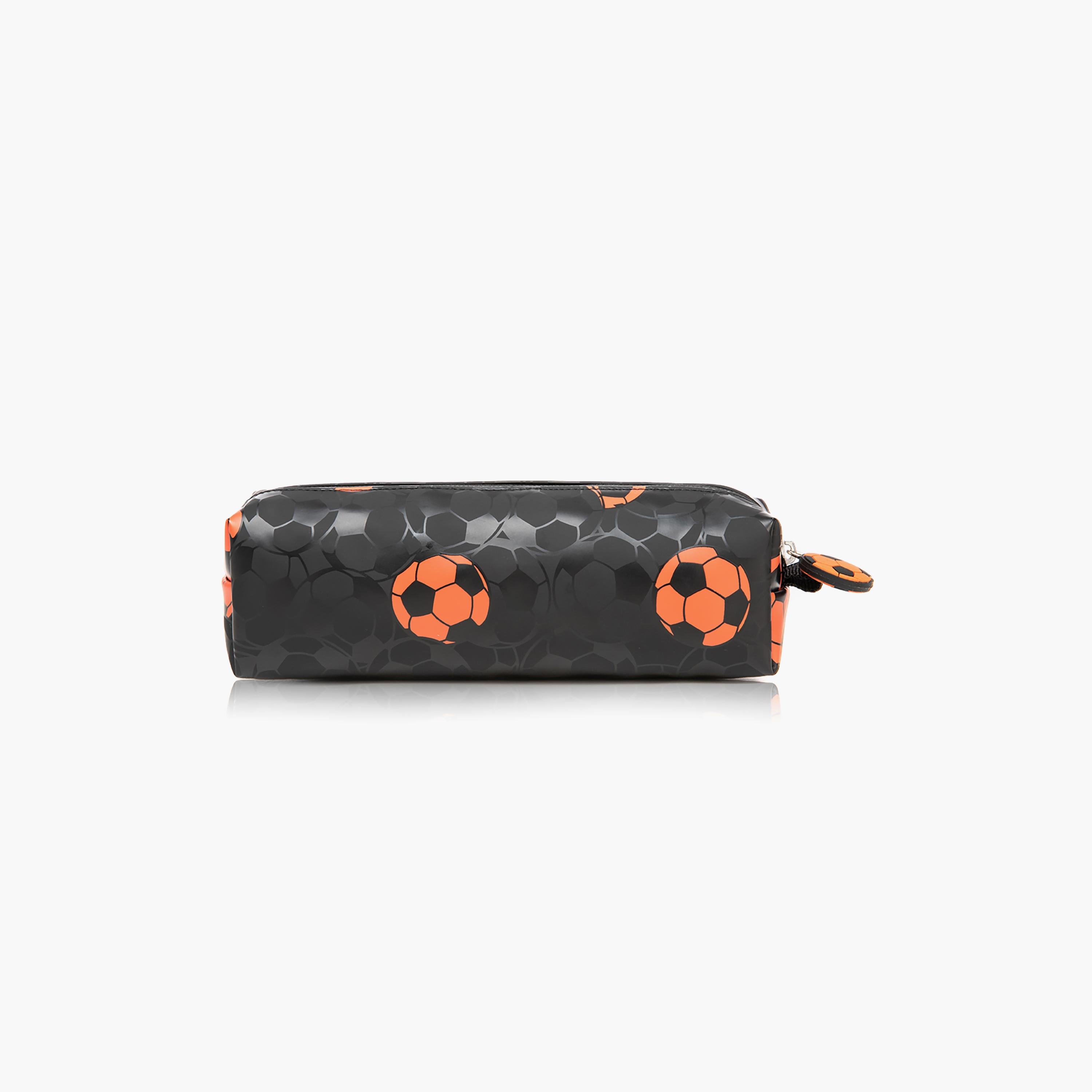Eazy Kids Printed Trolley School Bag with Lunch Bag & Pencil Case - Football - Black - 18 Inch-school-bagsandbackpacks-trolleybags-image-6