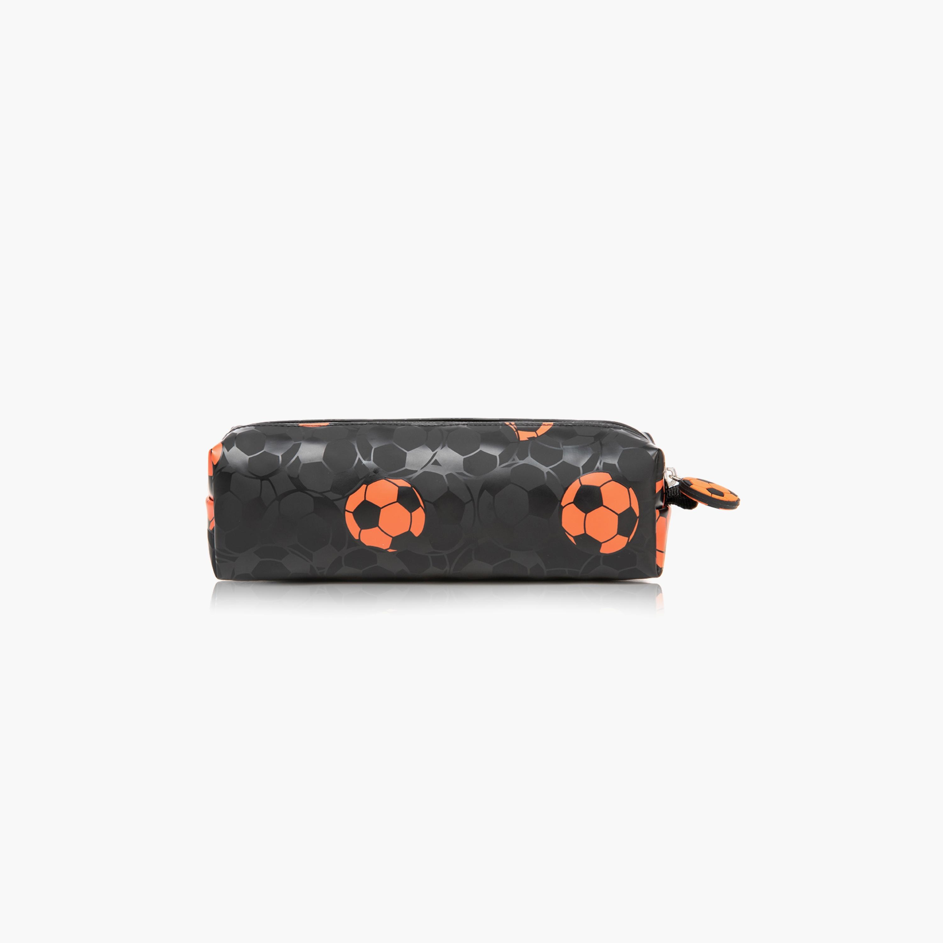 Eazy Kids Printed Trolley School Bag with Lunch Bag & Pencil Case - Football - Black - 18 Inch-school-bagsandbackpacks-trolleybags-image-7