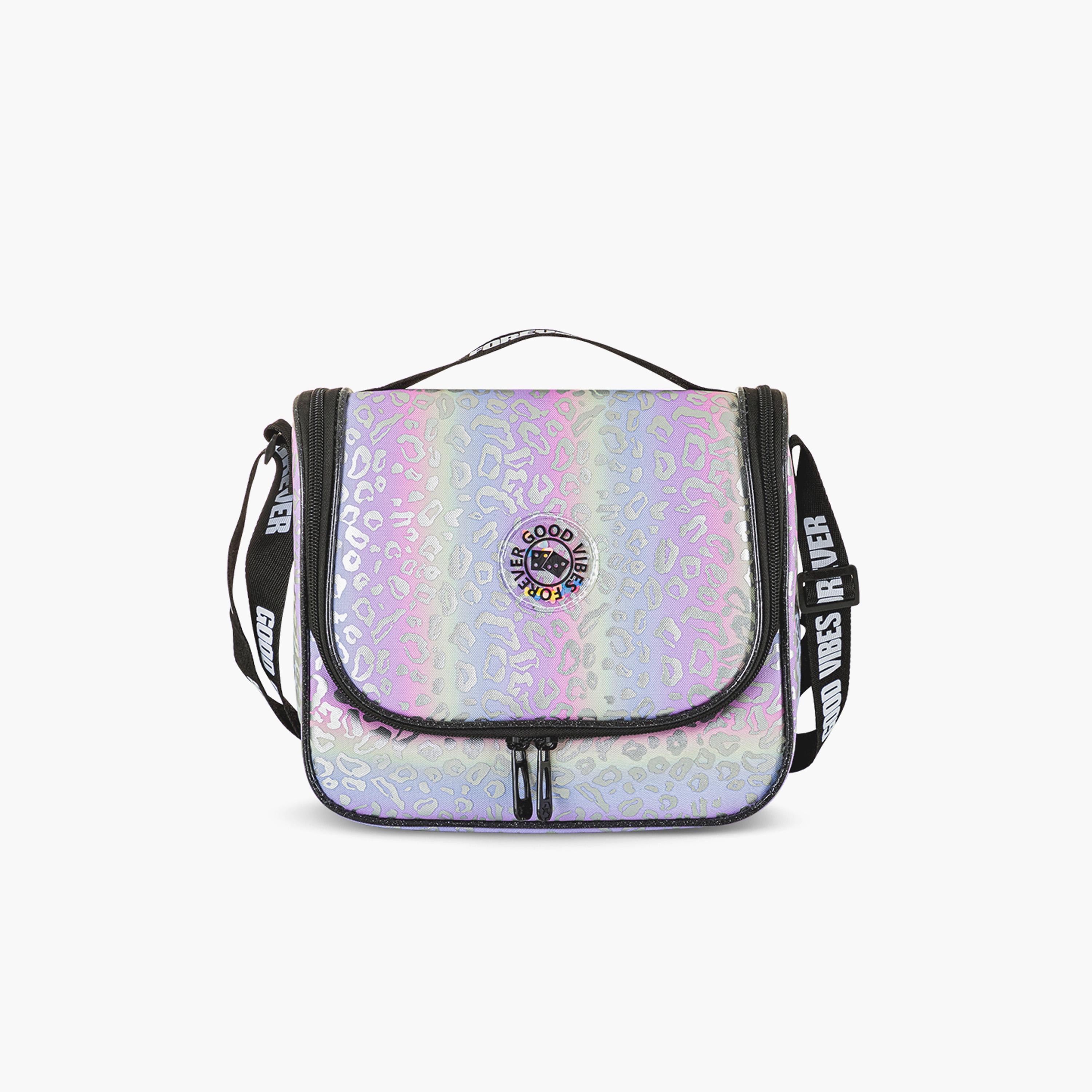 Eazy Kids Printed School Bag with Lunch Bag & Pencil Case - Good Vibes - Silver - 17 Inch-school-bagsandbackpacks-sets-image-6