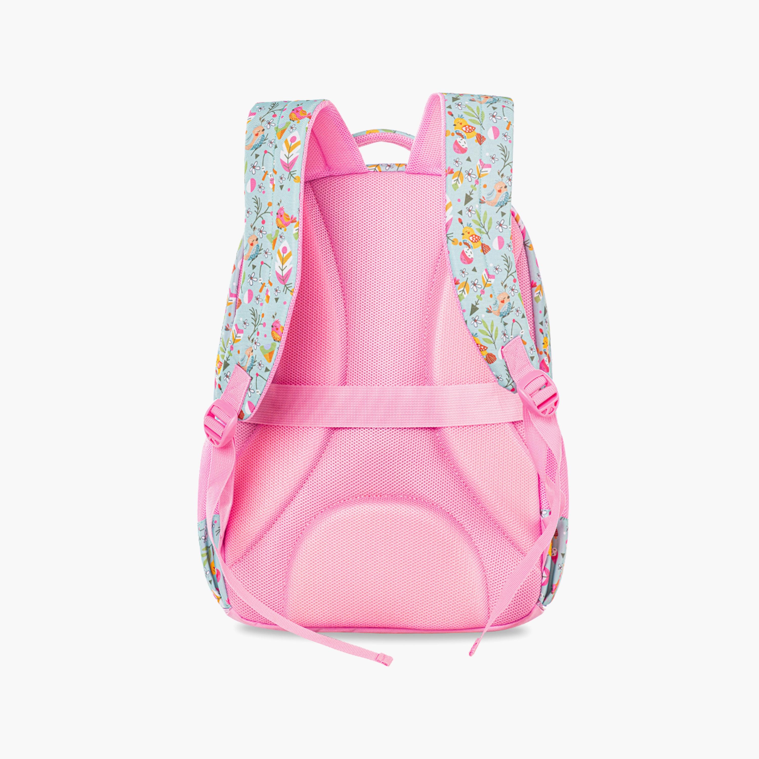 Eazy Kids Printed School Bag with Pencil Pouch - Love - Pink - 17 Inch-school-bagsandbackpacks-sets-image-10
