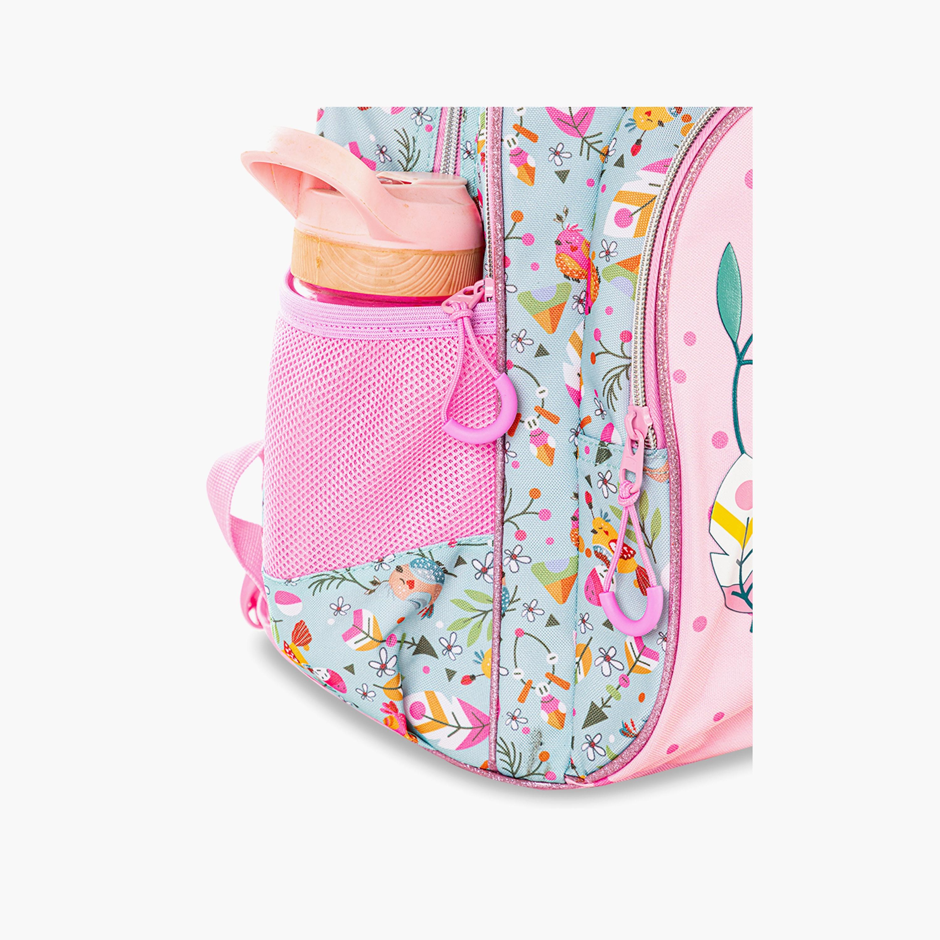 Eazy Kids Printed School Bag with Pencil Pouch - Love - Pink - 17 Inch-school-bagsandbackpacks-sets-image-8