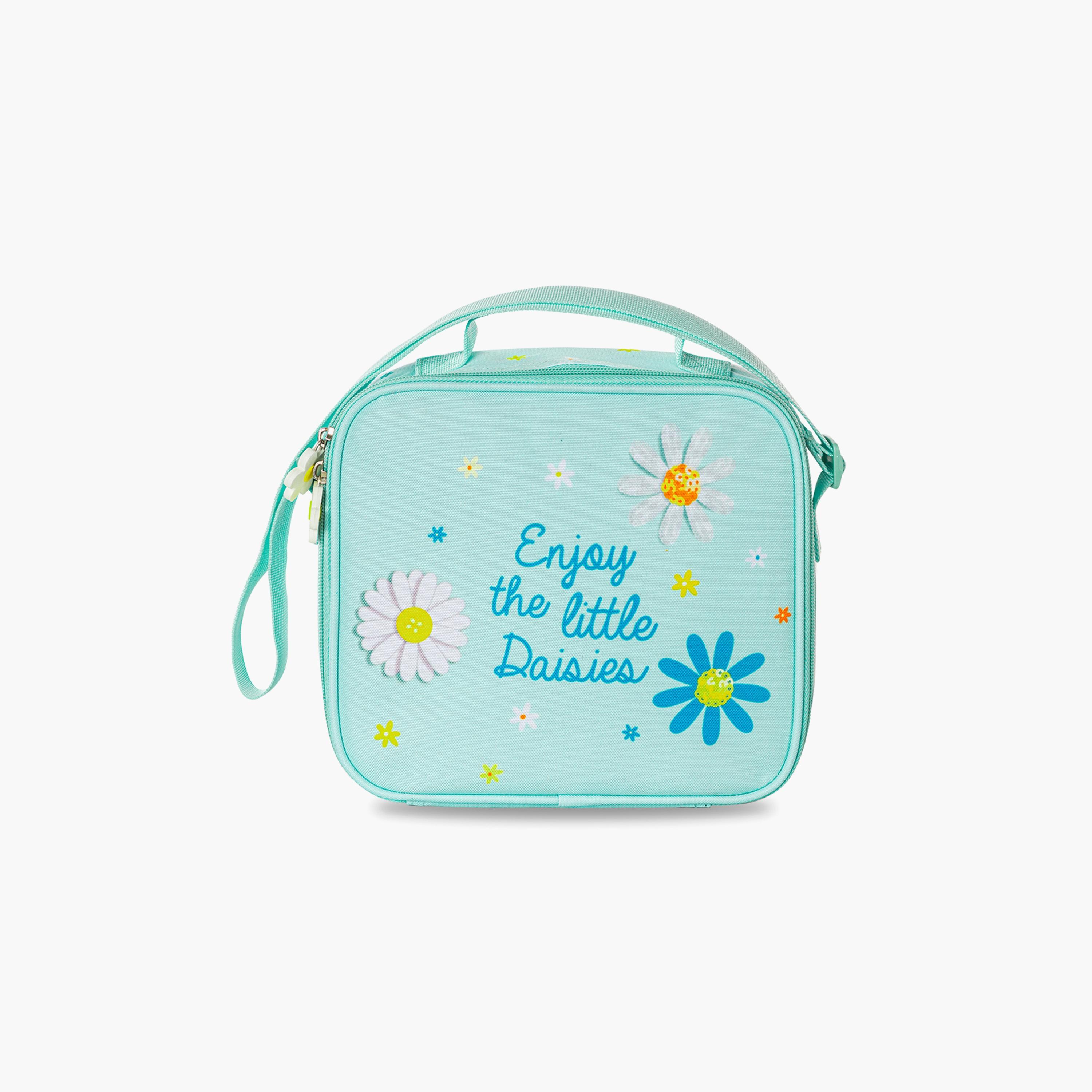Eazy Kids Printed School Bag with Lunch Bag & Pencil Case - Little Daisy - Green - 17 Inch-school-bagsandbackpacks-sets-image-7