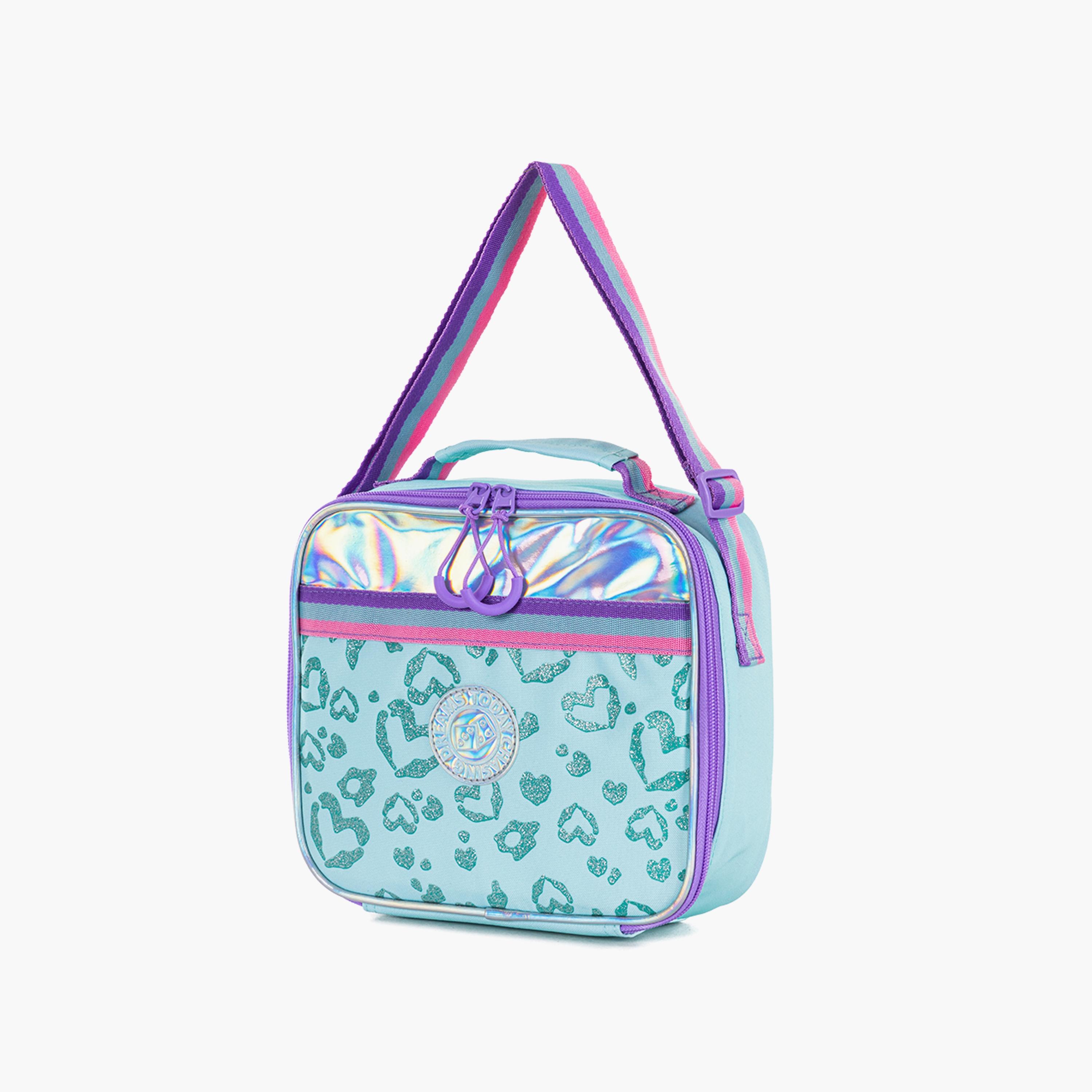 Eazy Kids Printed School Bag with Lunch Bag & Pencil Case - Love - Green - 17 Inch-school-bagsandbackpacks-sets-image-11