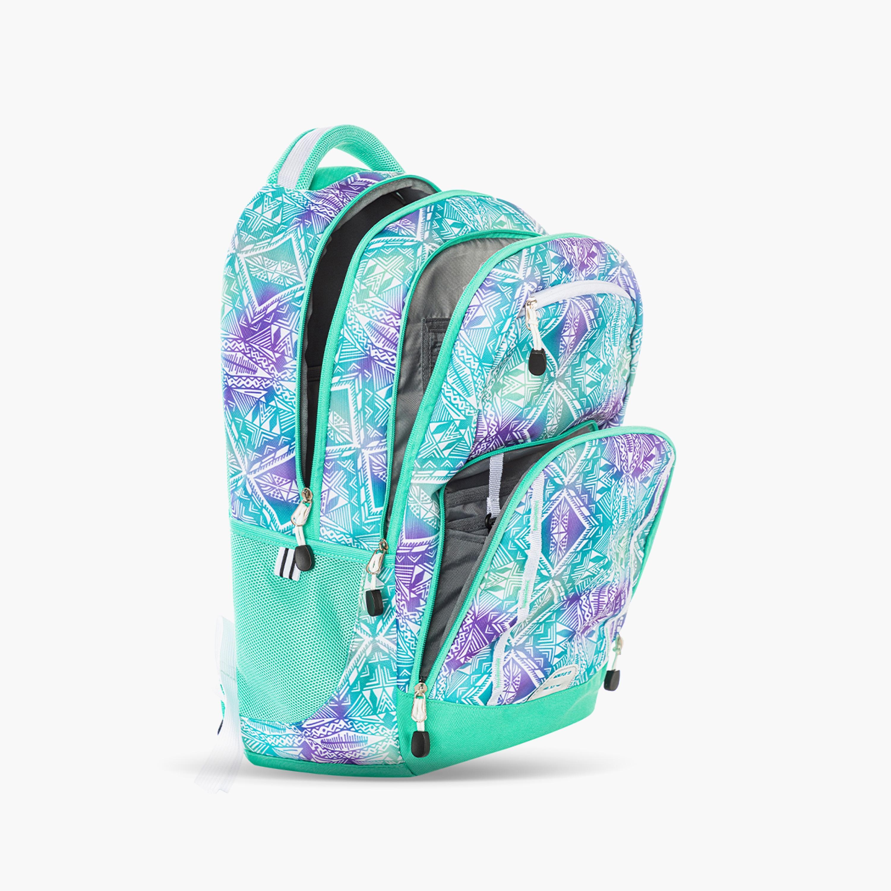 حقيبة مدرسية مطبوعة من إيزي كيدز - هندسية - خضراء - 18 بوصة-school-bagsandbackpacks-backpacks-image-4
