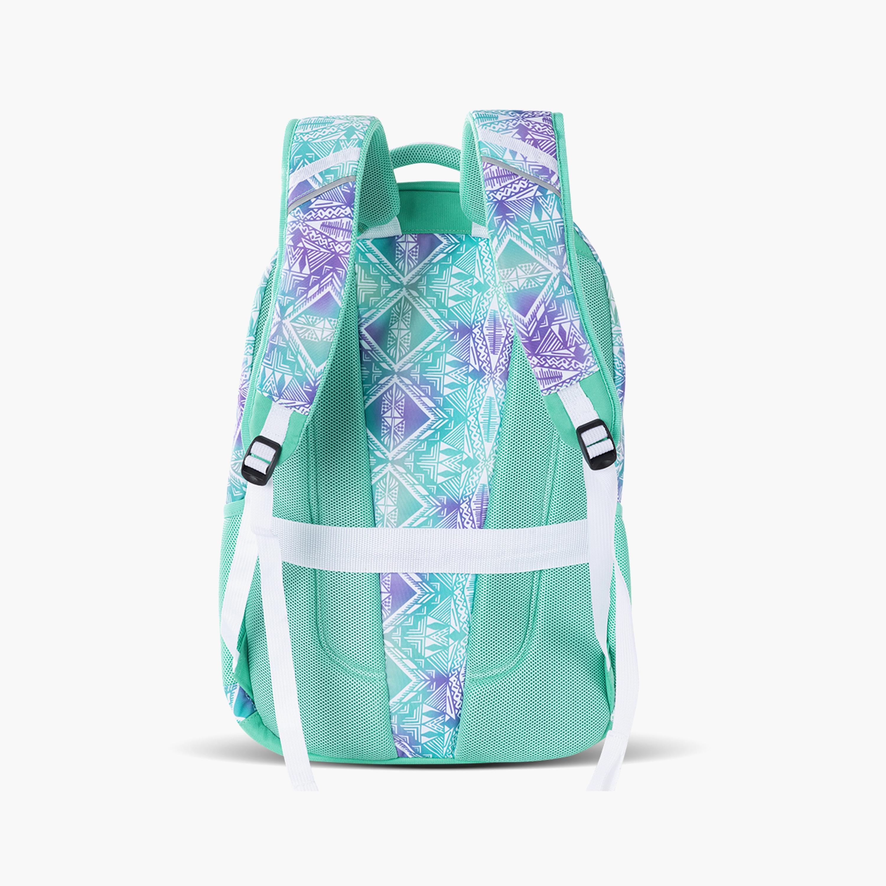 حقيبة مدرسية مطبوعة من إيزي كيدز - هندسية - خضراء - 18 بوصة-school-bagsandbackpacks-backpacks-image-5