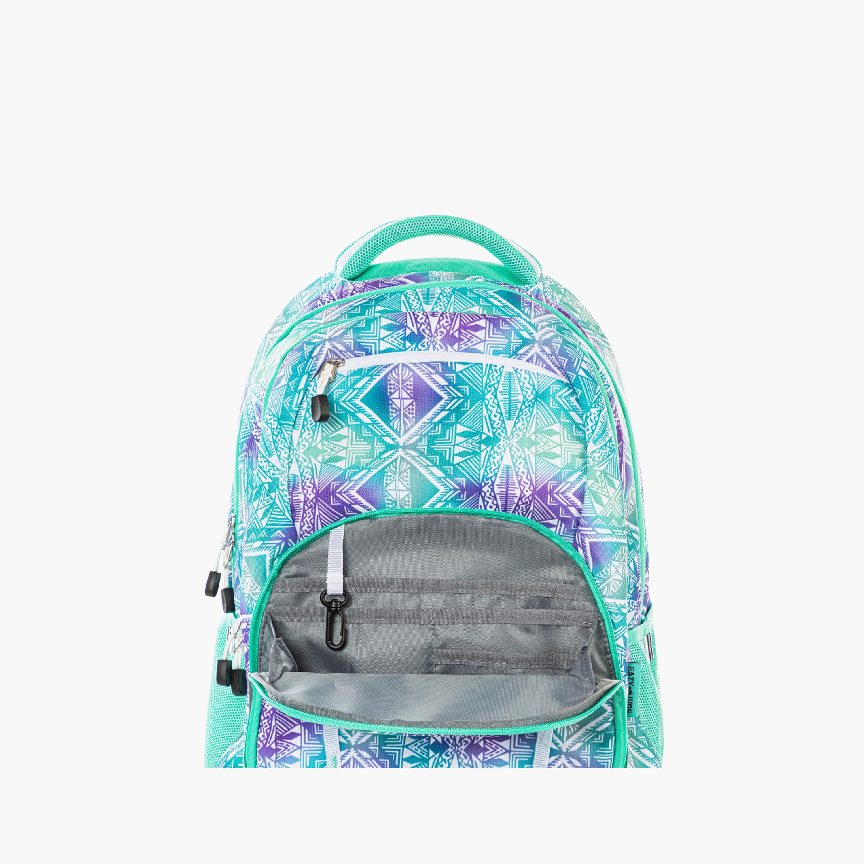 حقيبة مدرسية مطبوعة من إيزي كيدز - هندسية - خضراء - 18 بوصة-school-bagsandbackpacks-backpacks-image-6