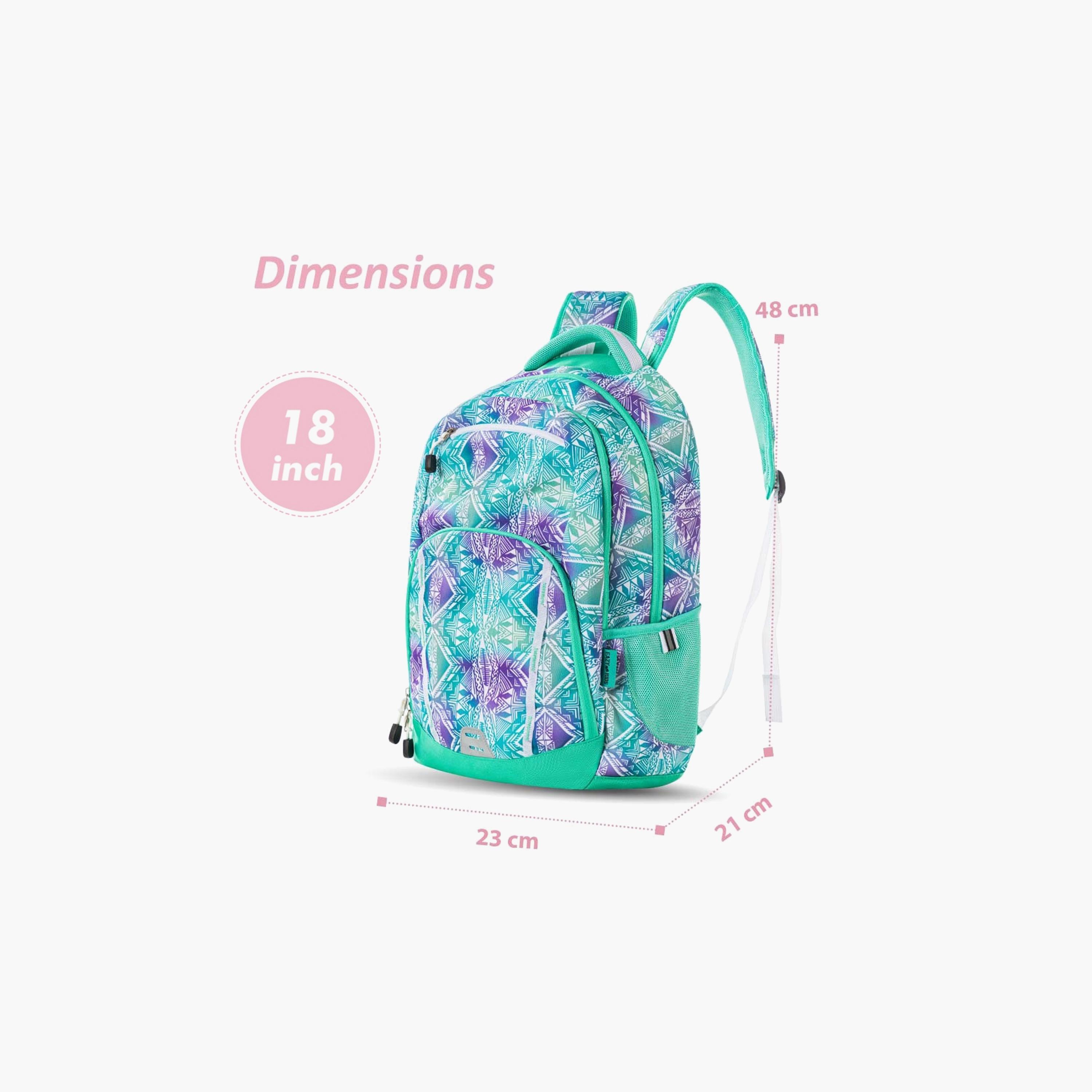 حقيبة مدرسية مطبوعة من إيزي كيدز - هندسية - خضراء - 18 بوصة-school-bagsandbackpacks-backpacks-image-9