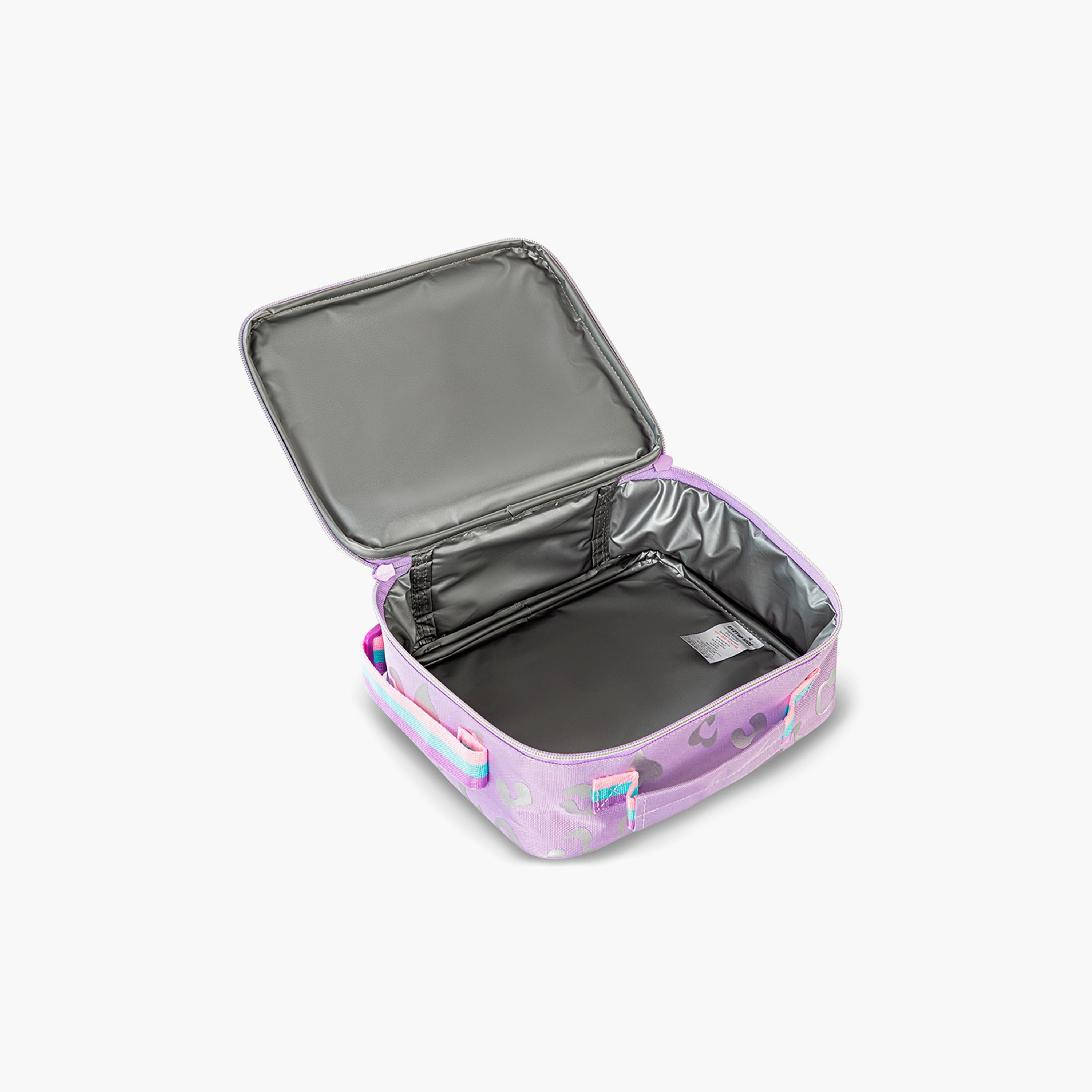 Eazy Kids 4-Wheel Trolley School Bag with Lunch Bag & Pencil Pouch - Love - Purple - 17 Inch-school-bagsandbackpacks-trolleybags-image-3