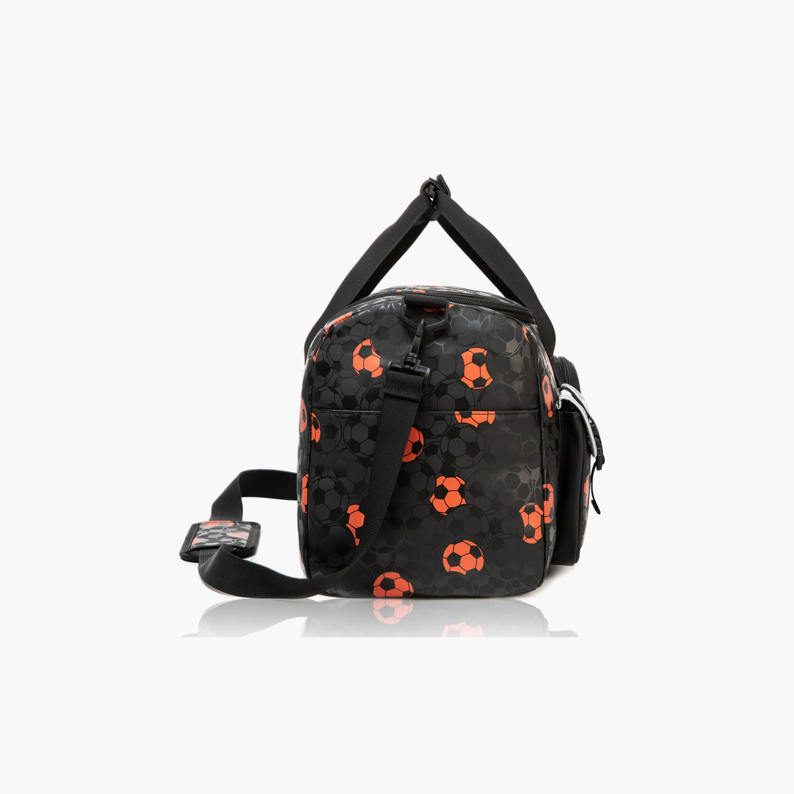 Eazy Kids Printed Duffle Bag - Football - Black - 30 Litre-boys-accessories-bagsandbackpacks-image-5