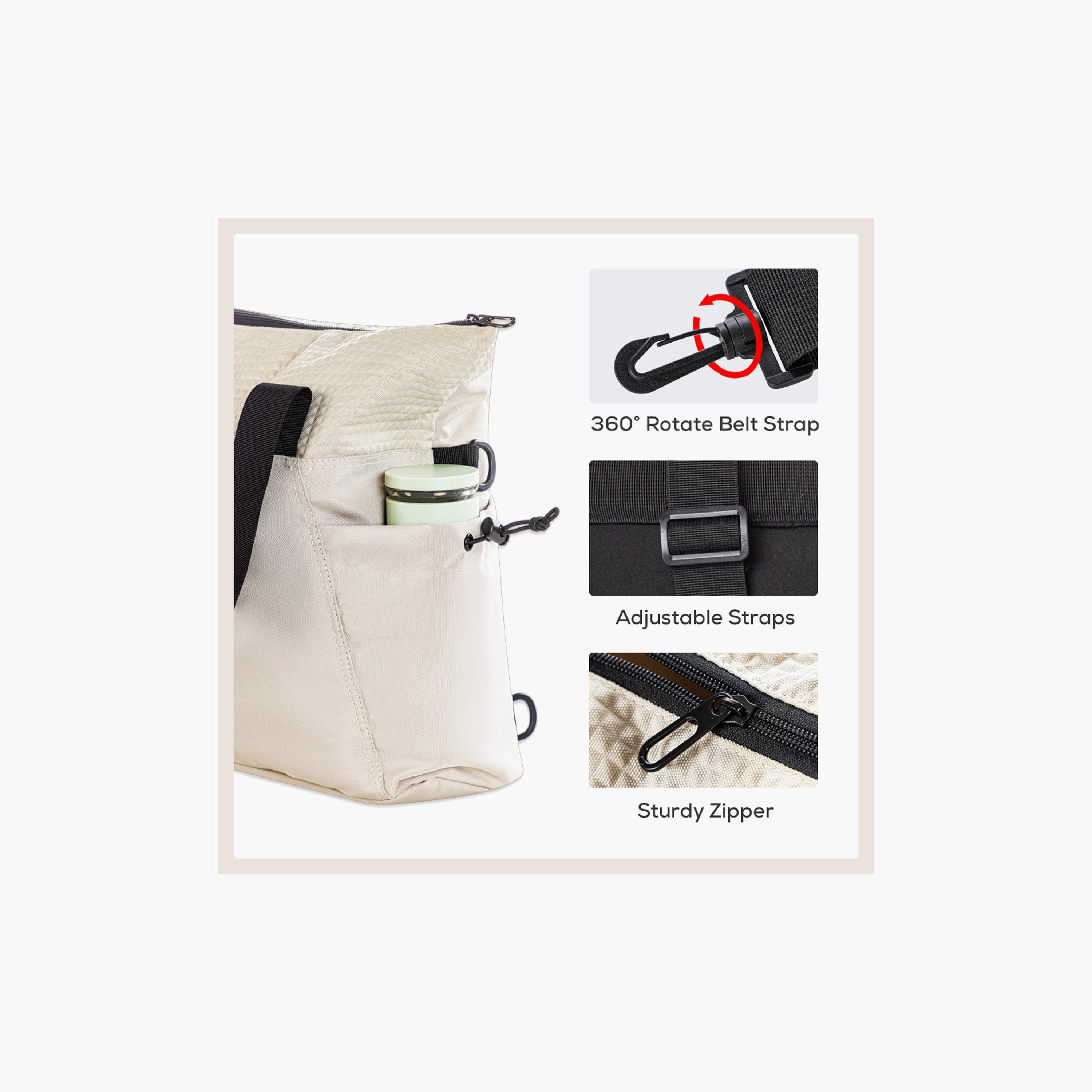 Little Story Mommy Diaper Bag with Changing Mat - Beige-baby-gear-diaperbags-image-12