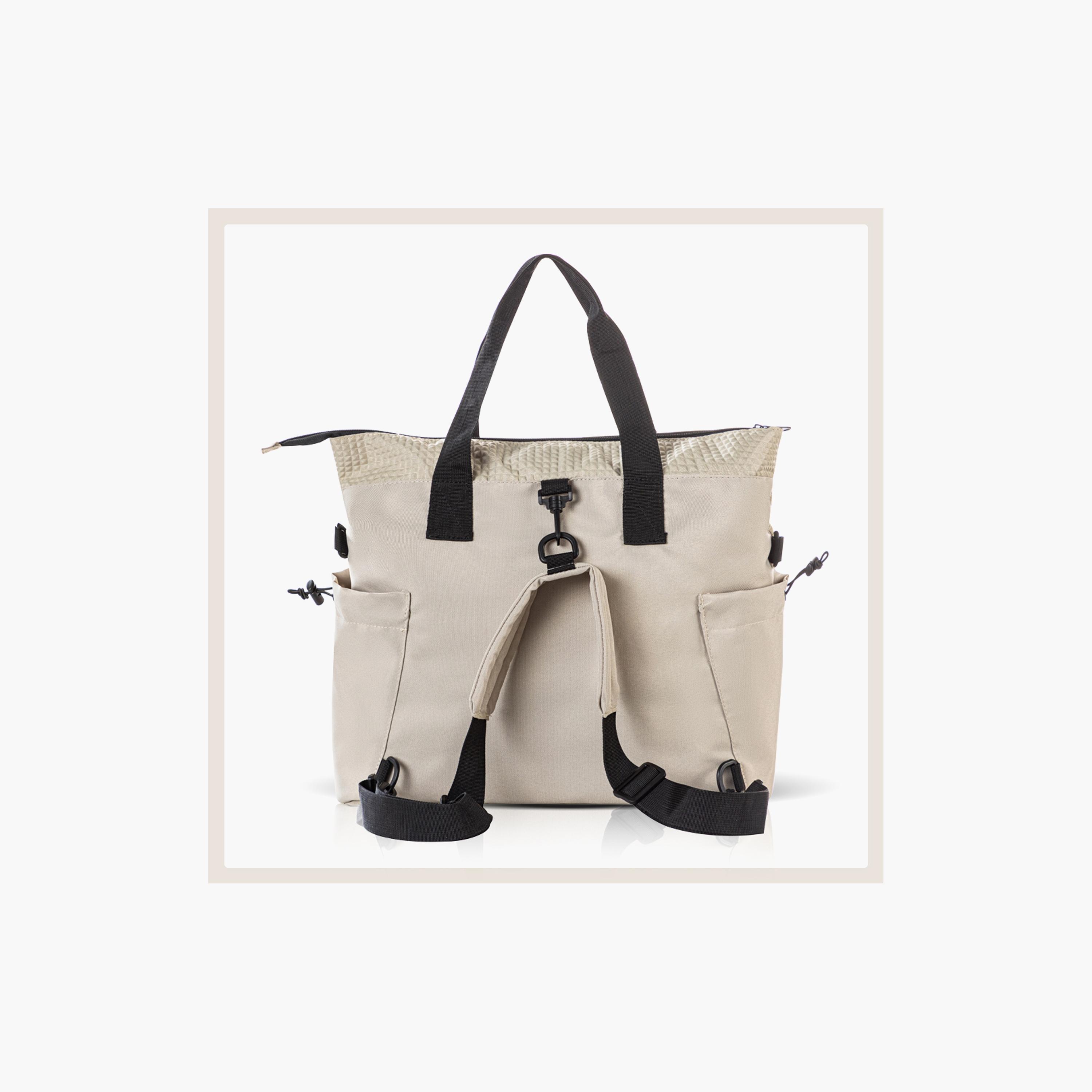 Little Story Mommy Diaper Bag with Changing Mat - Beige-baby-gear-diaperbags-image-8