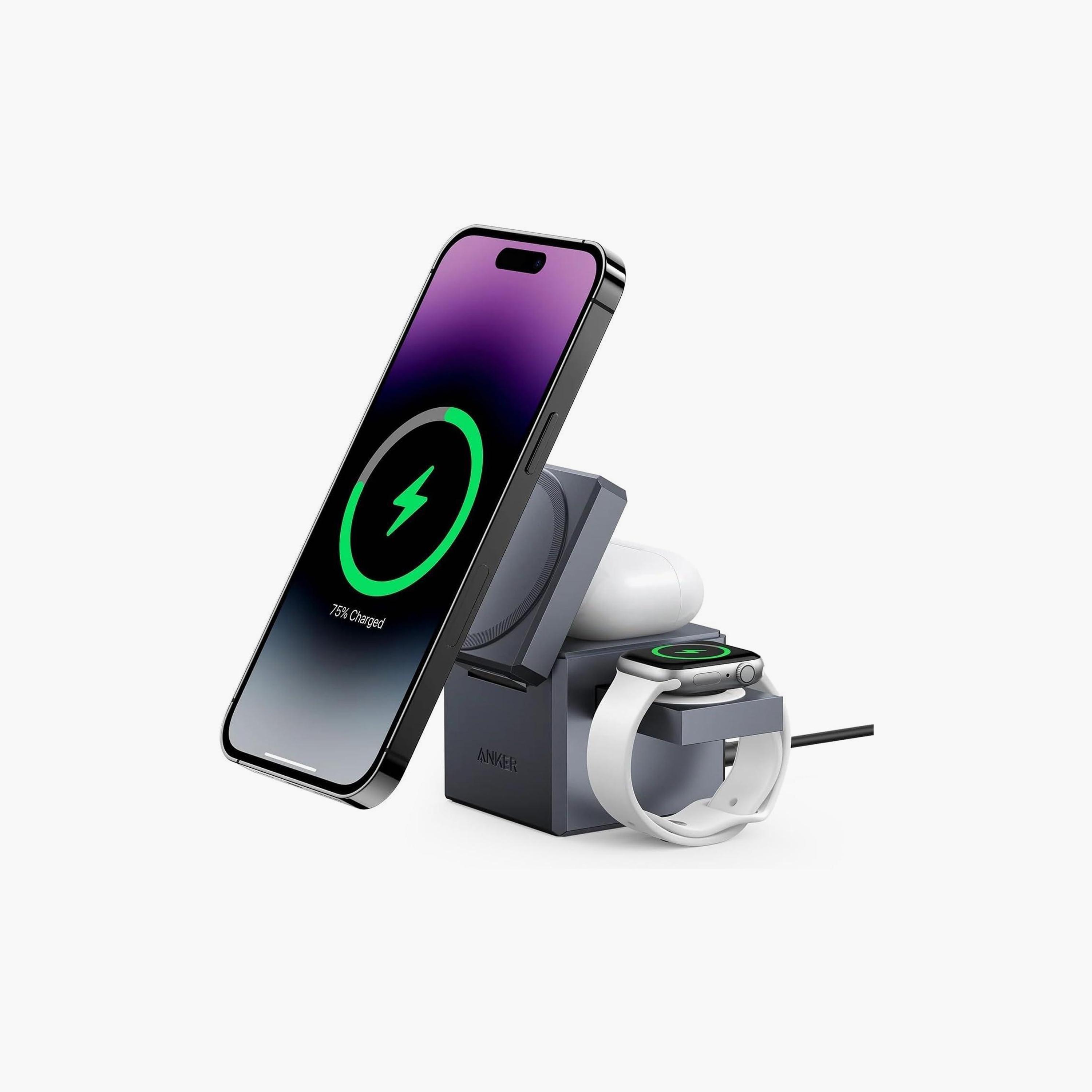Anker 3-in-1 Wireless Charger Grey|Y1811KA1-electronics-accessories-mobileaccesories-image-2