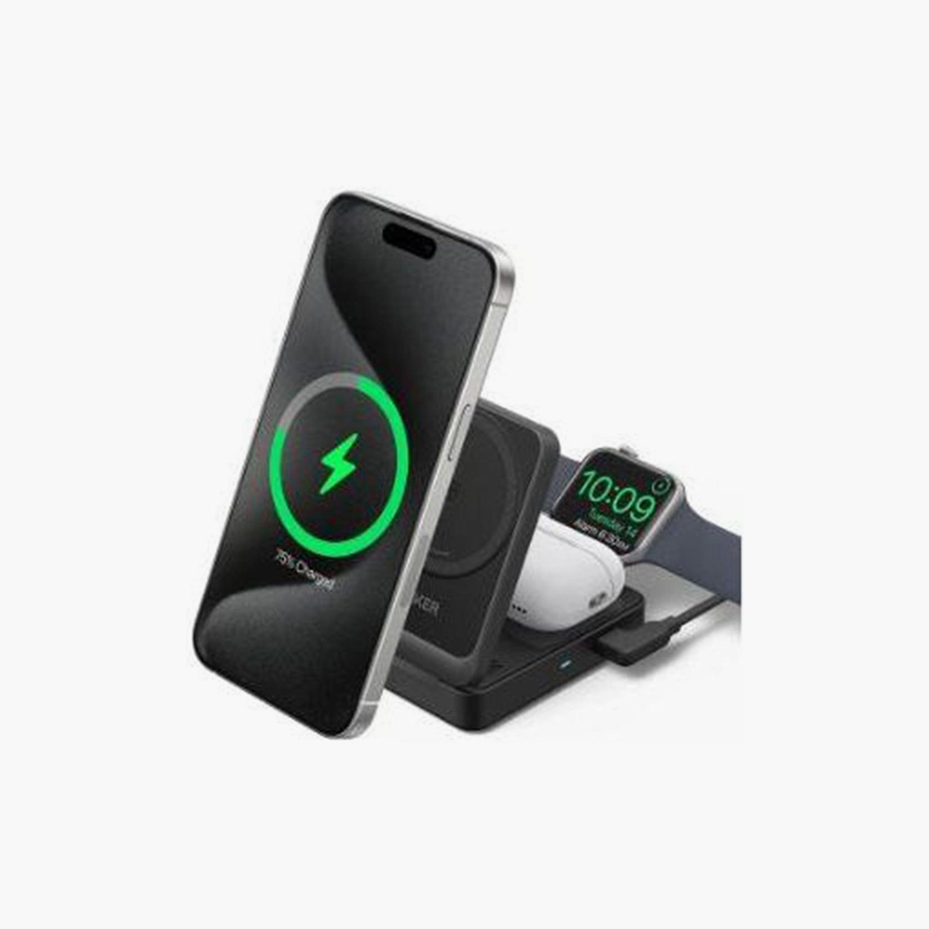 شاحن لاسلكي 3 في 1 أنكر ماج جو أسود | B25M8H11-electronics-accessories-mobileaccesories-image-2