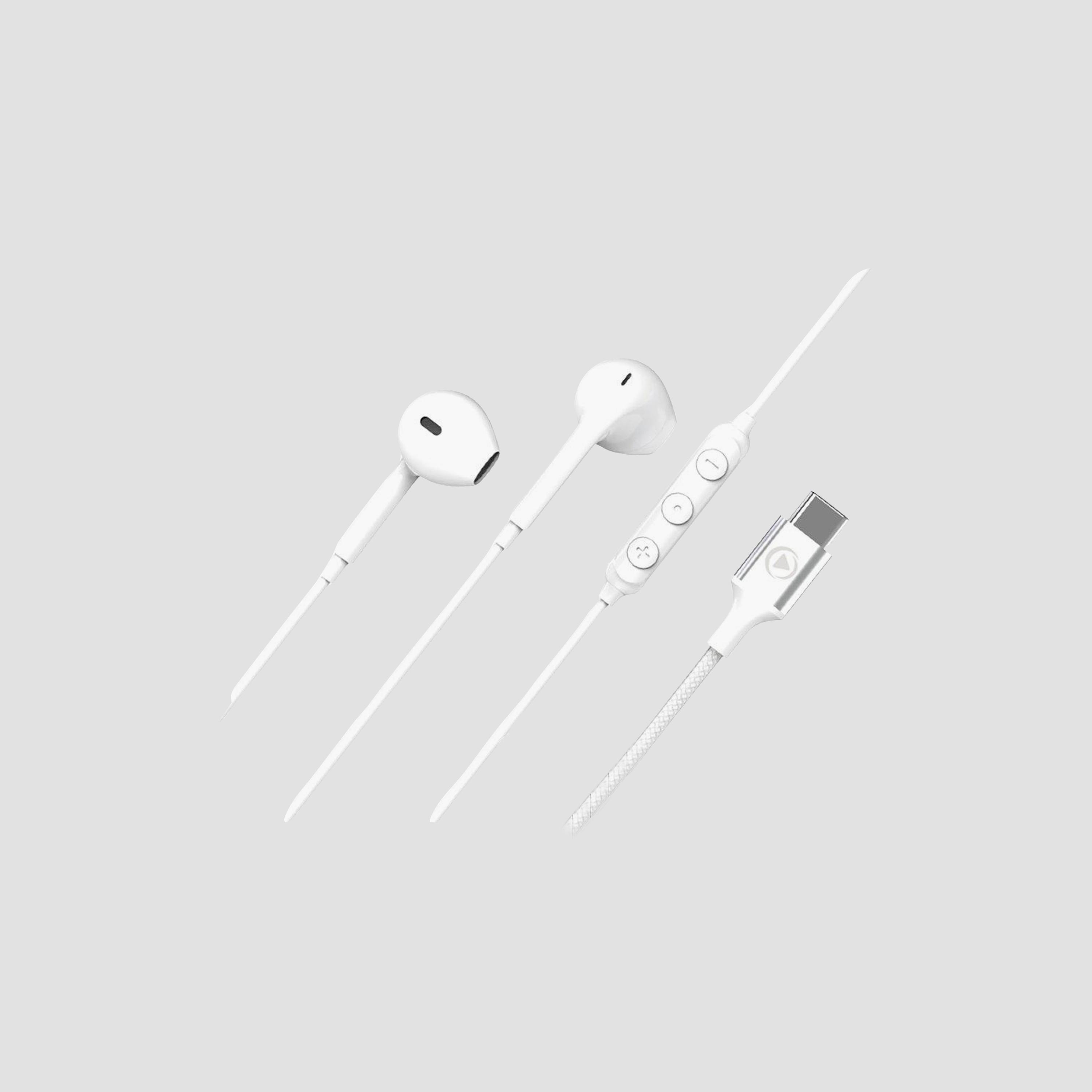 Force USB C Wired Headphones White|FPYKPBOUTONUSBCW-electronics-headphonesandearphones-image-1