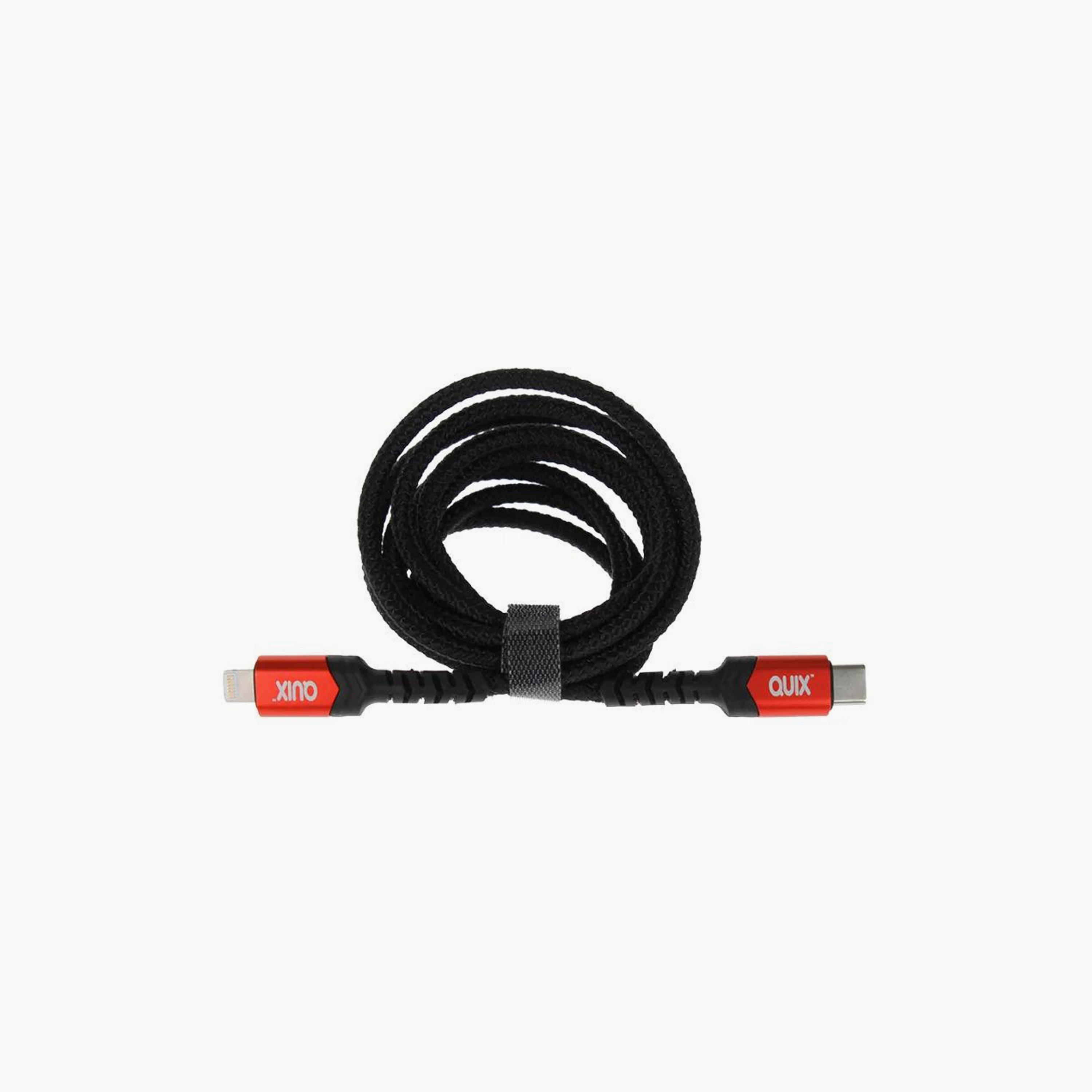Quix Charging Cable Type-C To Lightning|QC3AE1001BK-electronics-accessories-mobileaccesories-image-1