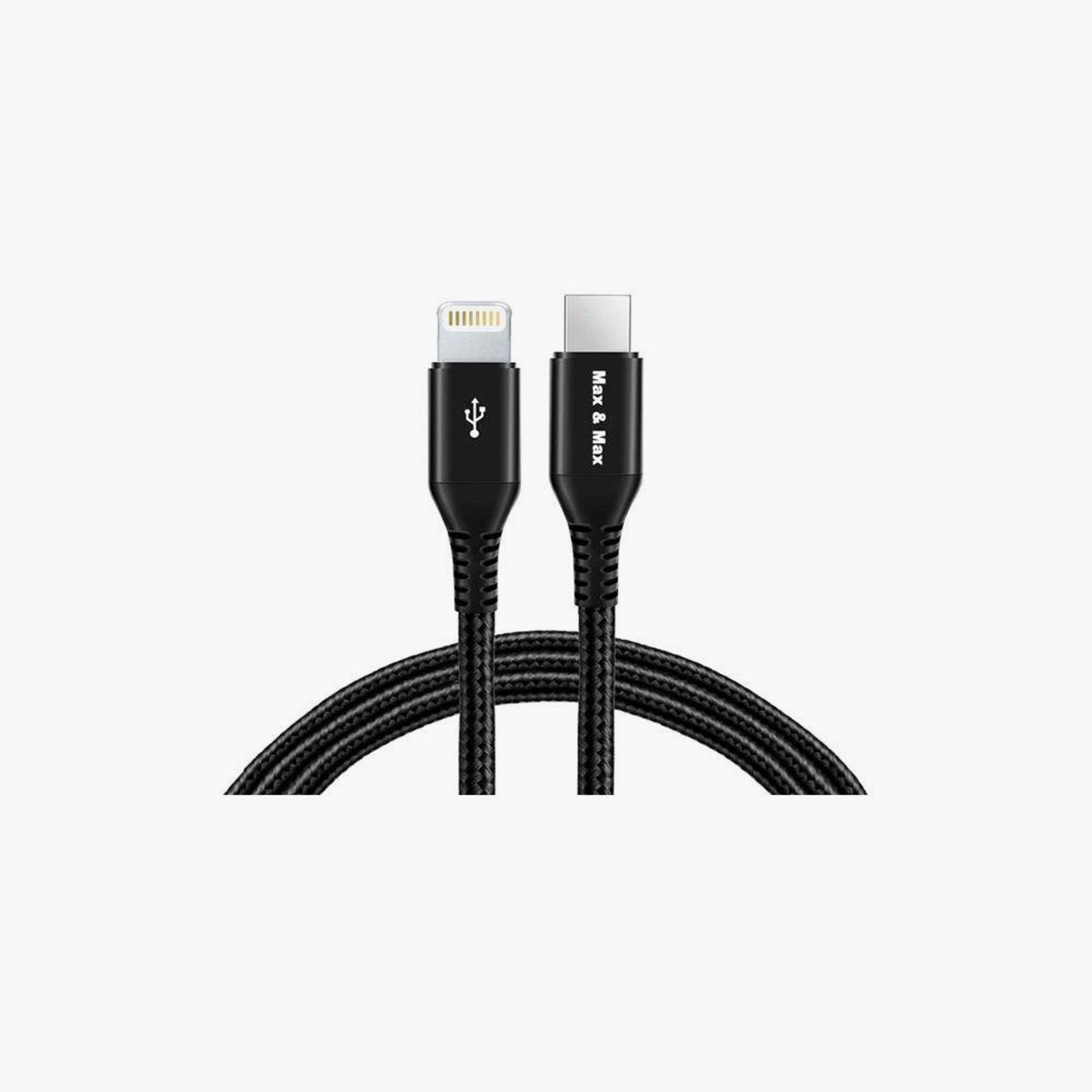 Max & Max USB-C To Lightning Cable 2M Black|MXMFTCLM-PROMO_EMAX_AE_ENBD_131026-image-1