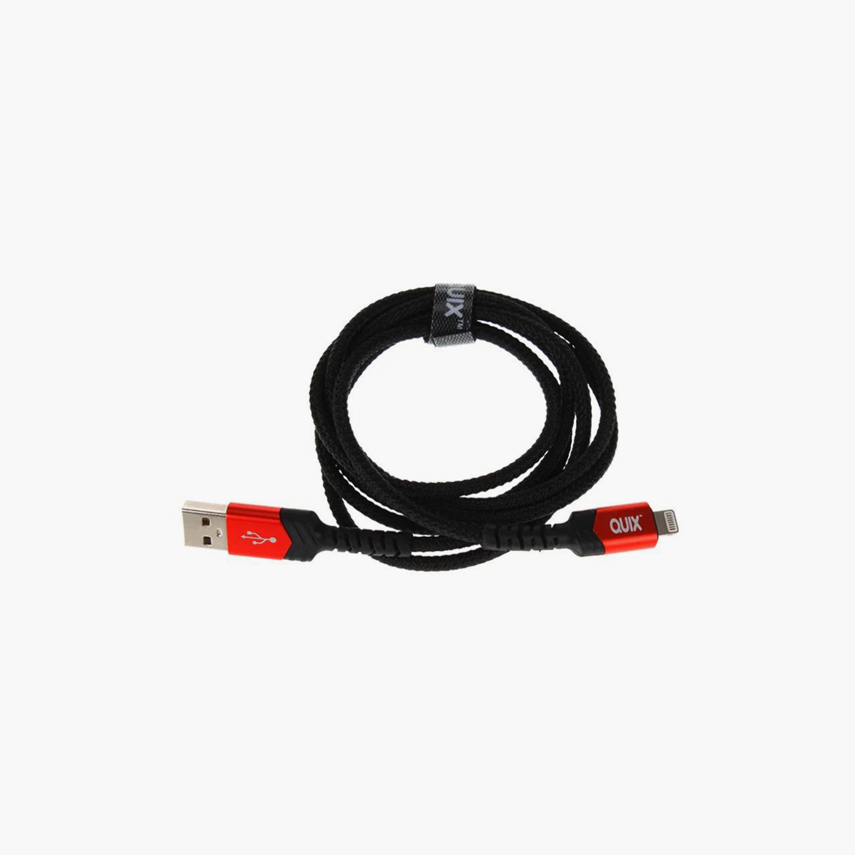 Quix Charging Cable USB To Lightning 8P|QC3AA1001-BK-electronics-accessories-mobileaccesories-image-1