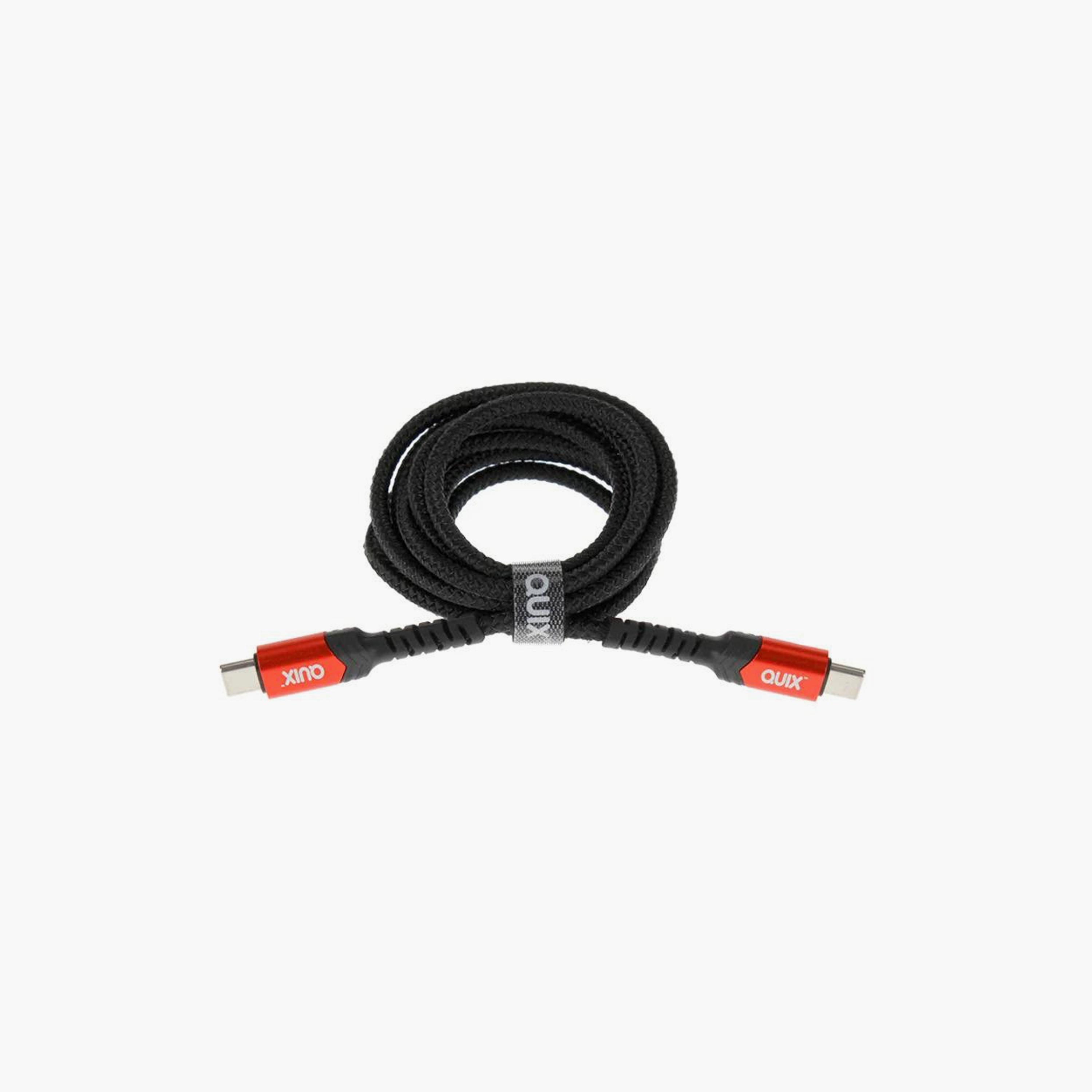 كابل شحن كويكس Type-C إلى Type-C أسود | QC3AD1001BK-electronics-accessories-mobileaccesories-image-1