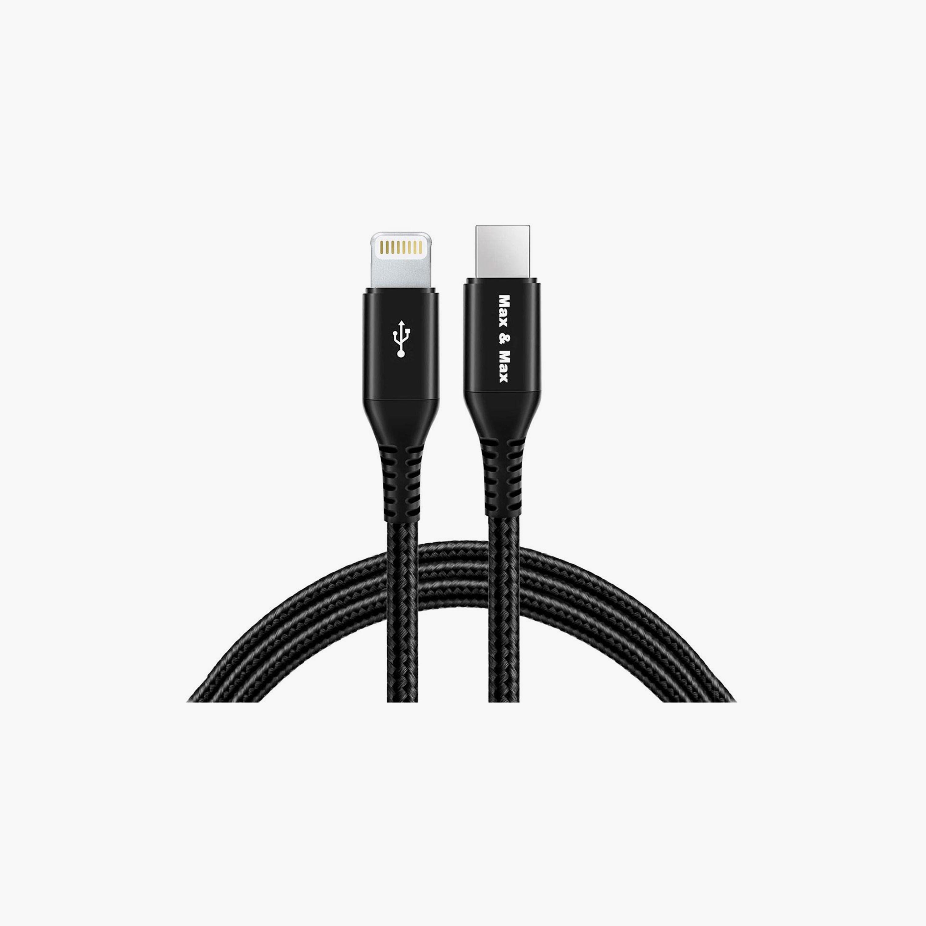 Max & Max Type-C To Lightning 1.5M Braided Cable|MC2L1-electronics-accessories-mobileaccesories-image-1