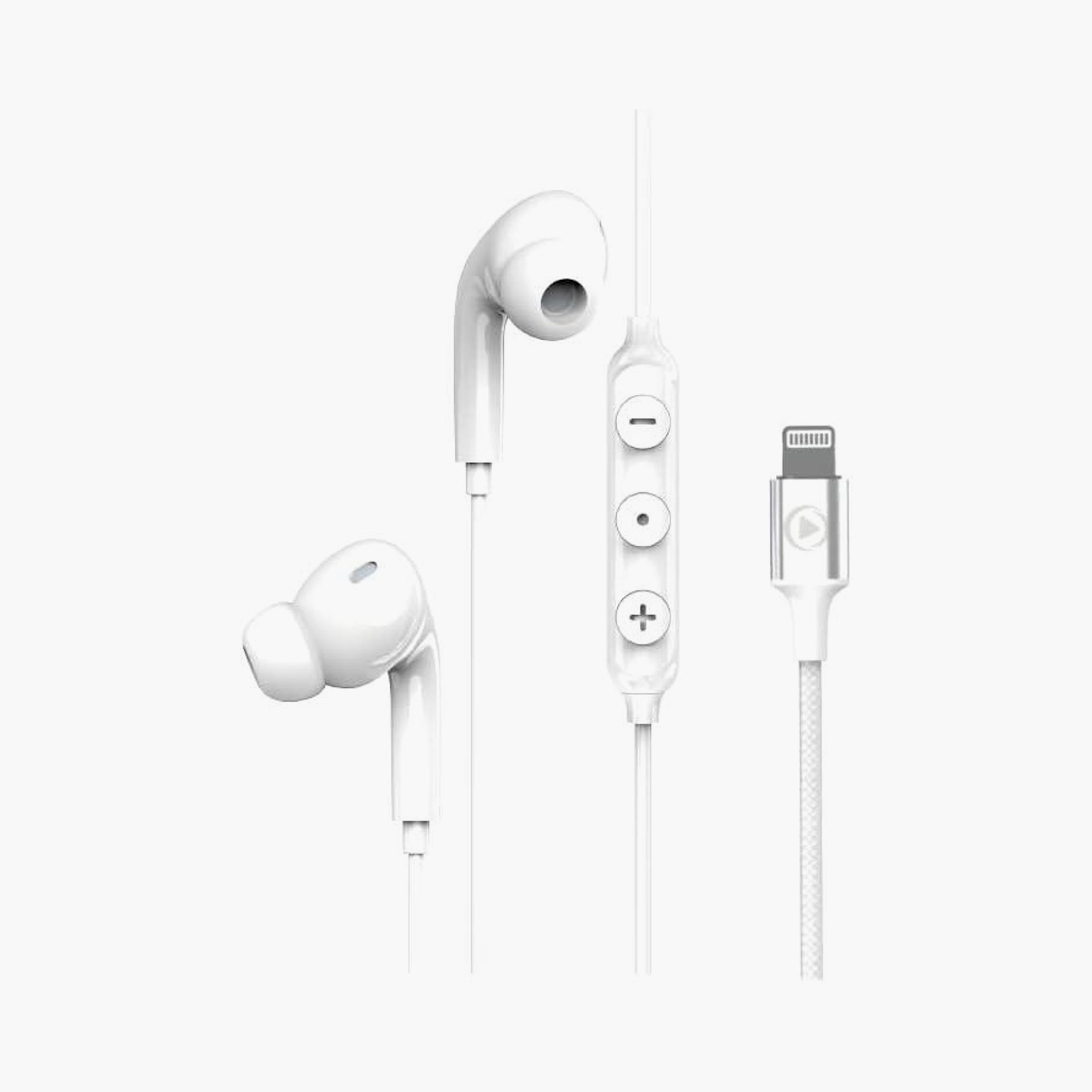 Force Play Lightning Wired Earbuds White|FPYKPINTRAMFIW-electronics-headphonesandearphones-image-3