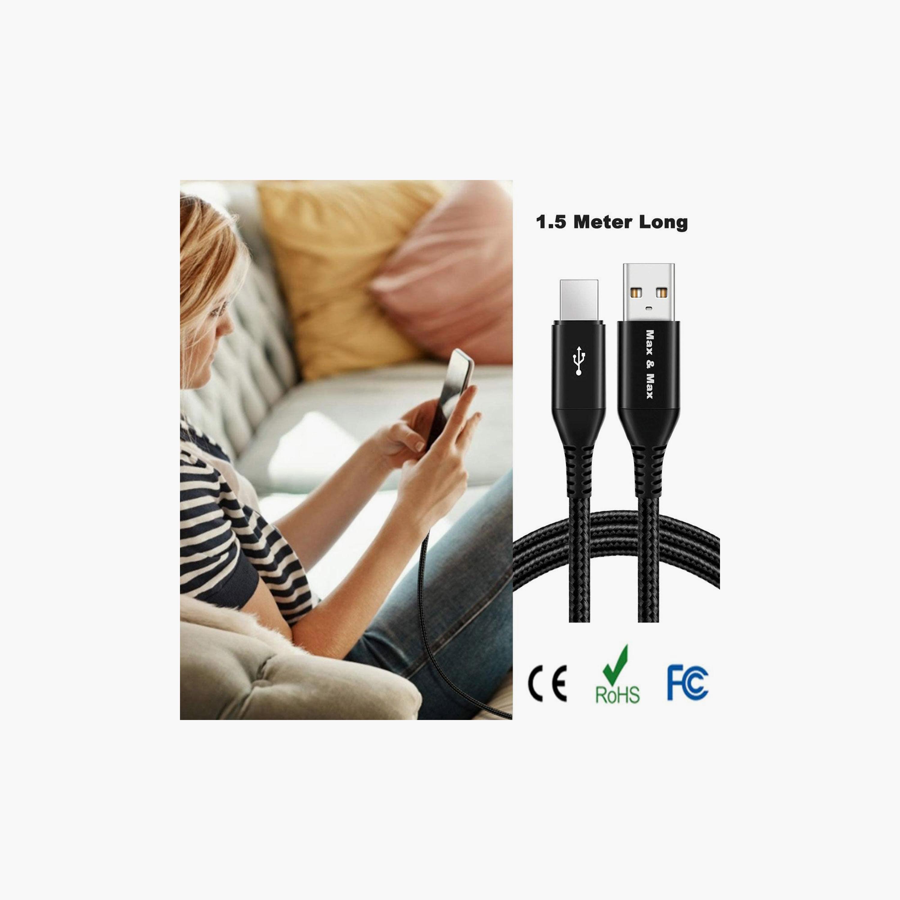 Max & Max Type-C To C Fast Charging Cable 2Meter|MX2MC2C-electronics-accessories-mobileaccesories-image-3