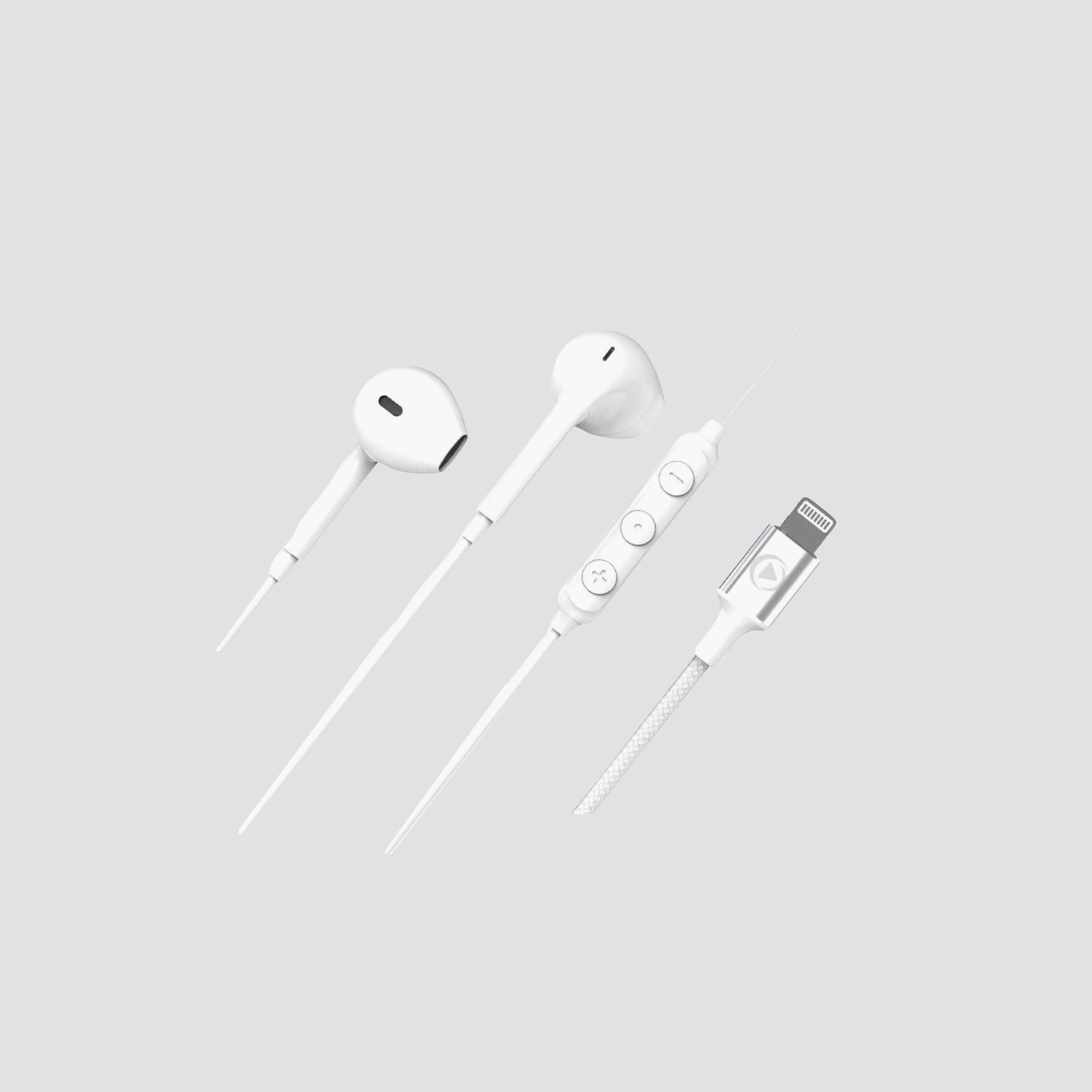 سماعات أذن سلكية فورس بلاي لايتنينج بيضاء | FPYKPBOUTONMFIW-electronics-headphonesandearphones-image-1
