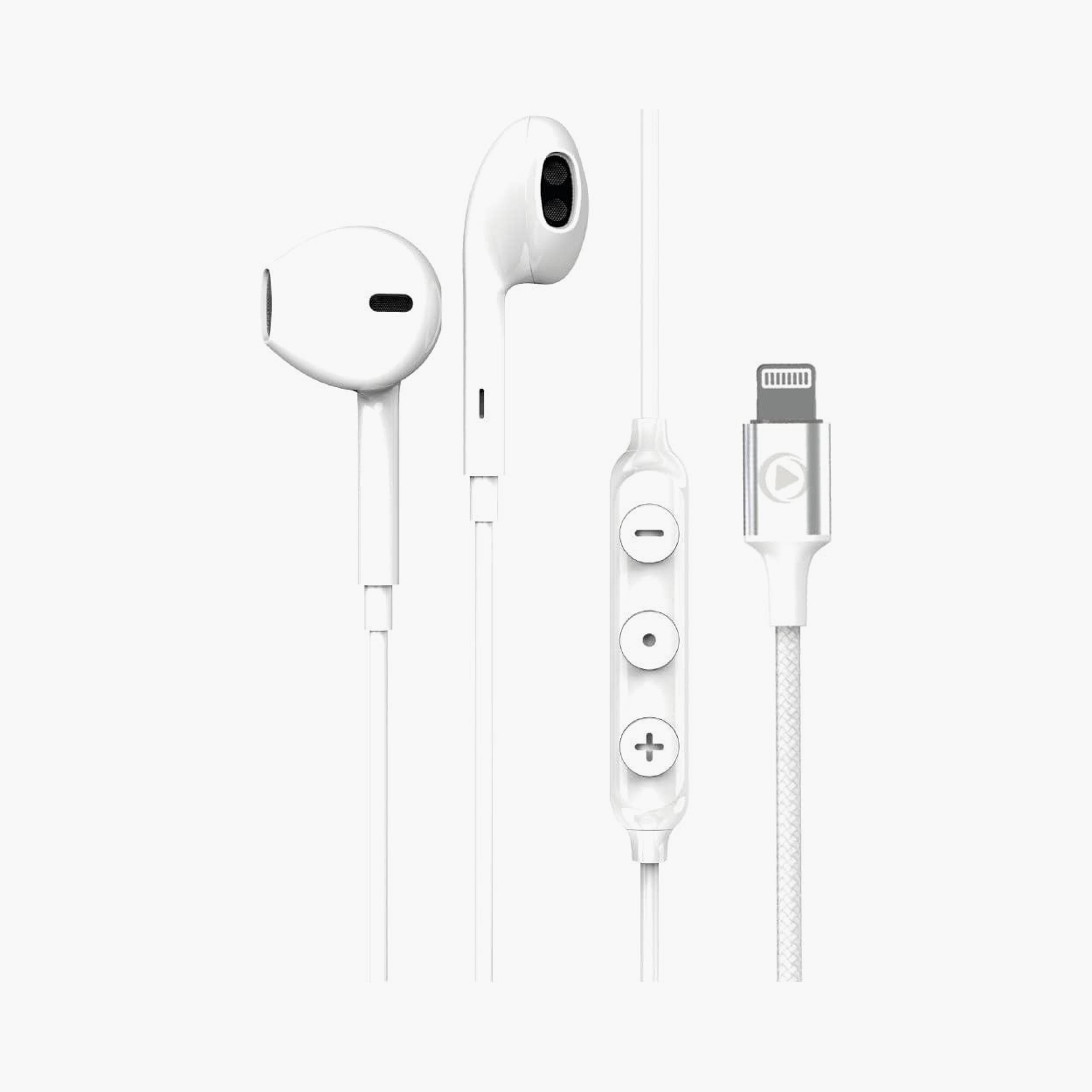 Force Play Lightning Wired Earphones White|FPYKPBOUTONMFIW-electronics-headphonesandearphones-image-3
