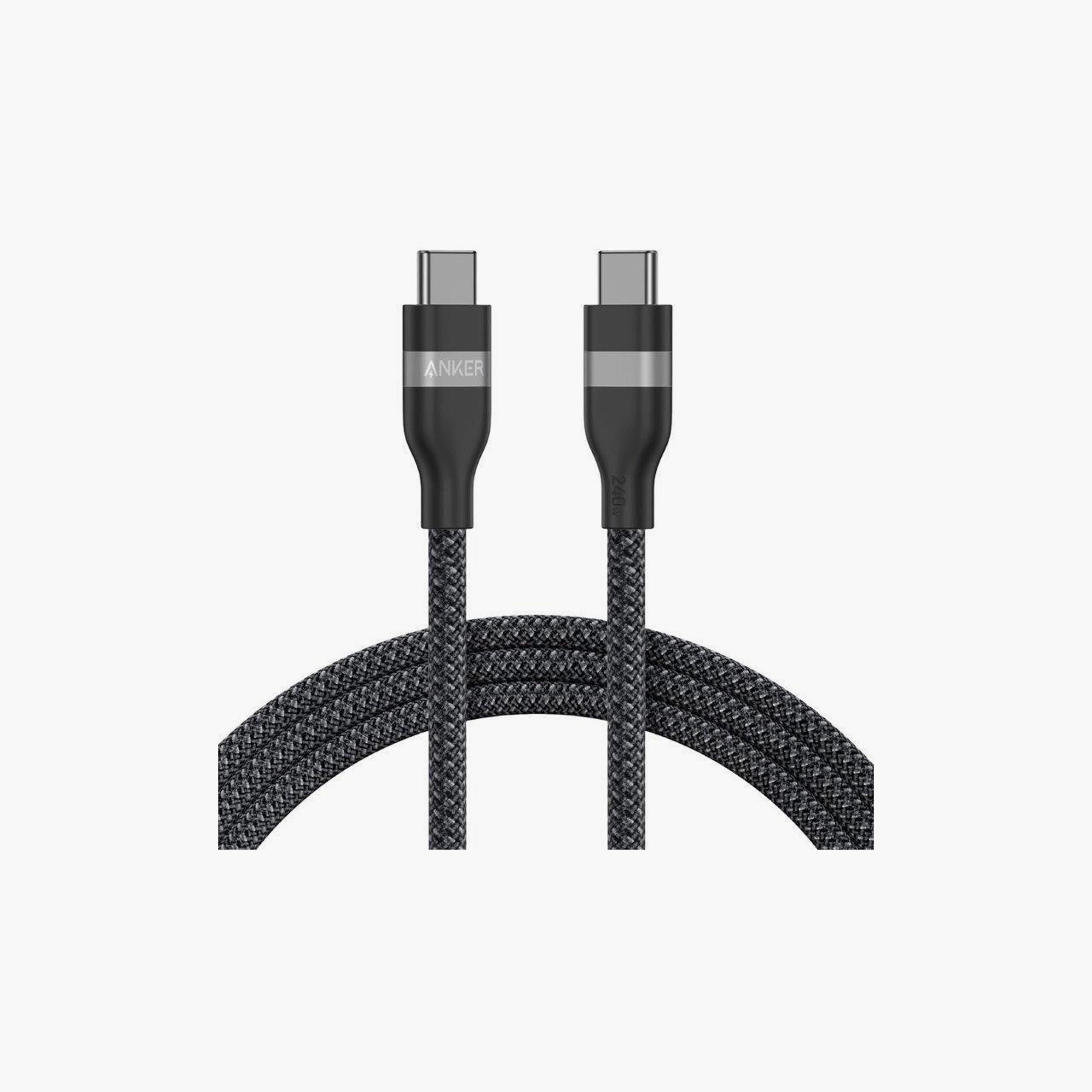 Anker USB-C To USB-C Cable Bio Nylon 3ft Black|AN.A81D5H11.BK-electronics-accessories-mobileaccesories-image-1