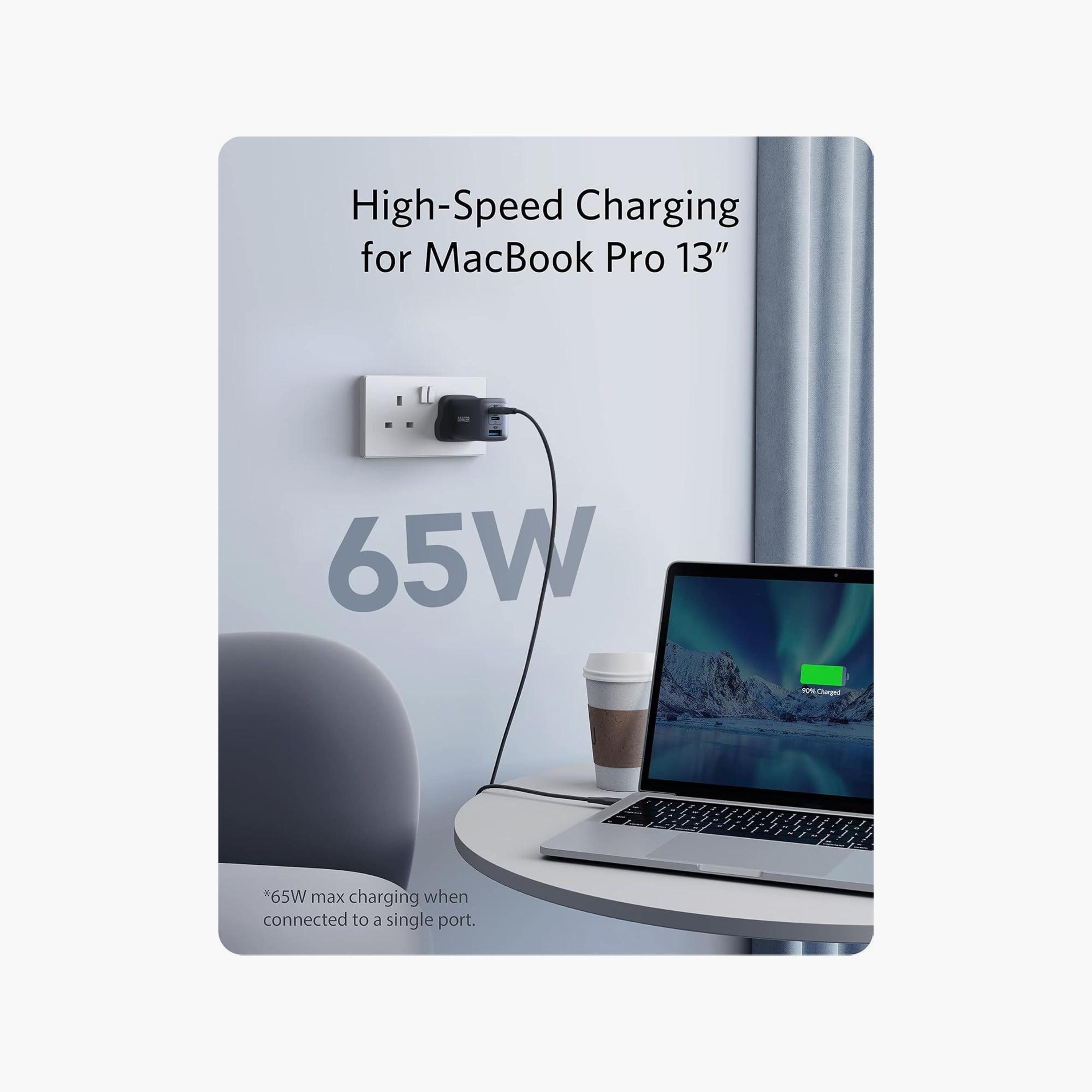شاحن أنكر باور بورت III بثلاثة منافذ USB-C 65 واط أسود | AN.A2667K11.BK-electronics-accessories-mobileaccesories-image-2