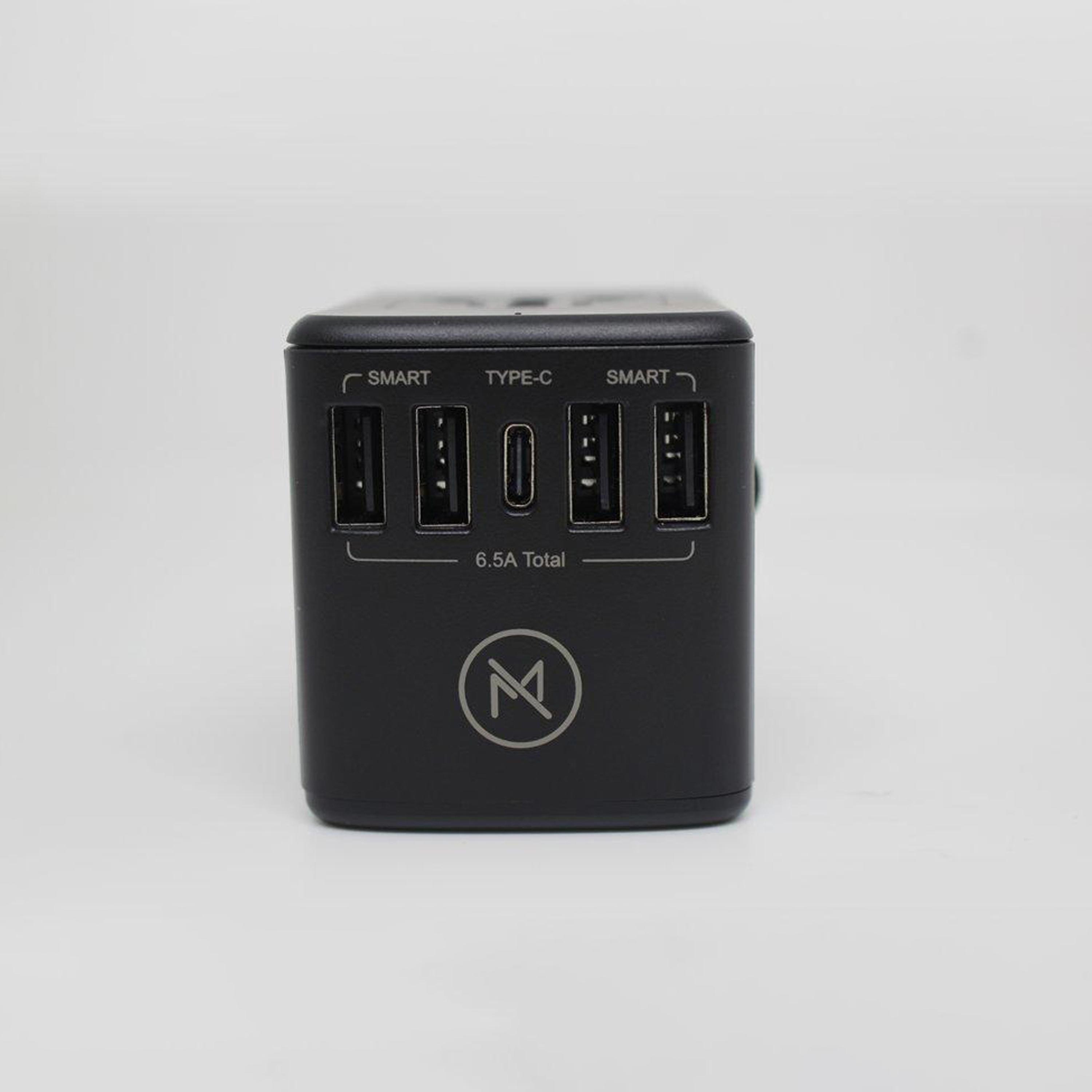 محول سفر عالمي ماكس آند ماكس 32.5 واط (8 أمبير) Type-C + 4 USB | MXUA02-electronics-accessories-mobileaccesories-image-3