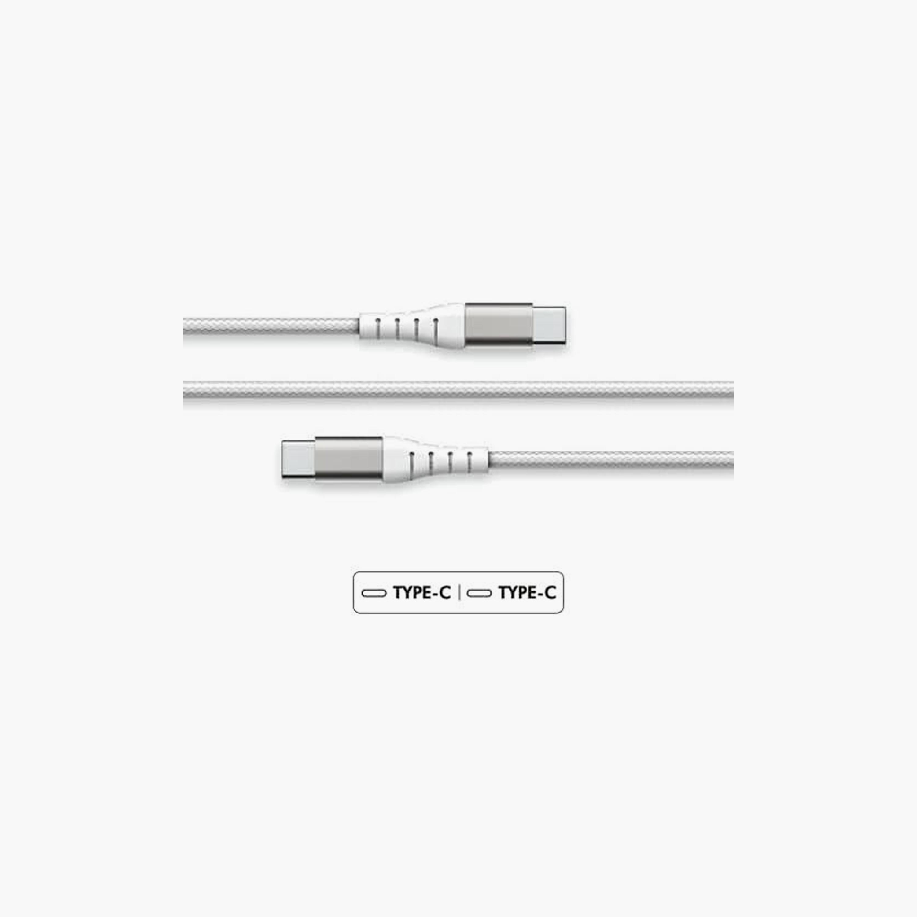 Force Power Lite USB C to USB C Reinforced Cable 2M White|FPLICC2MW-electronics-accessories-mobileaccesories-image-2