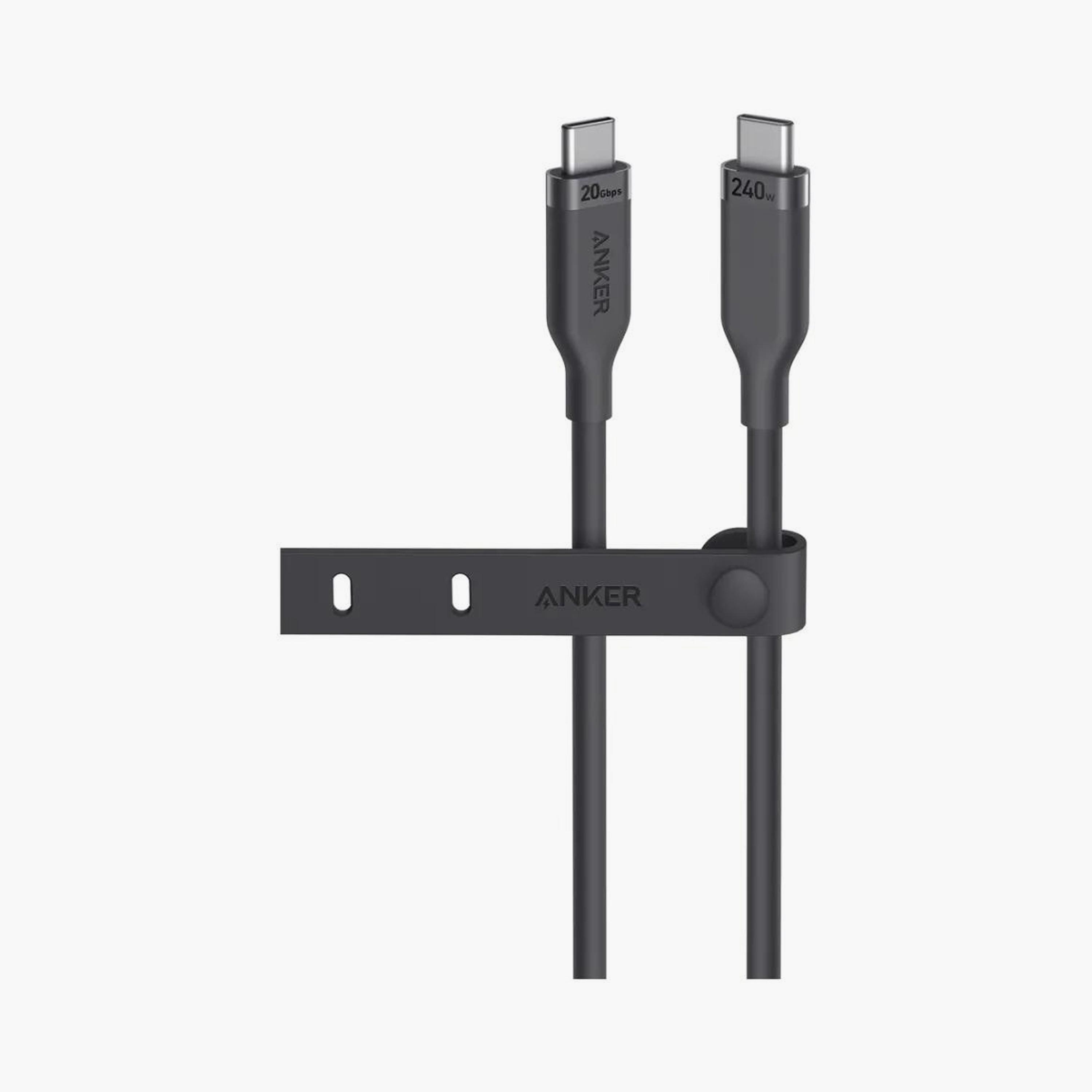 Anker USB-C to USB-C Cable 3ft 240W 20 Gbps Bio-Based - Black|A80N1H11-electronics-accessories-mobileaccesories-image-1