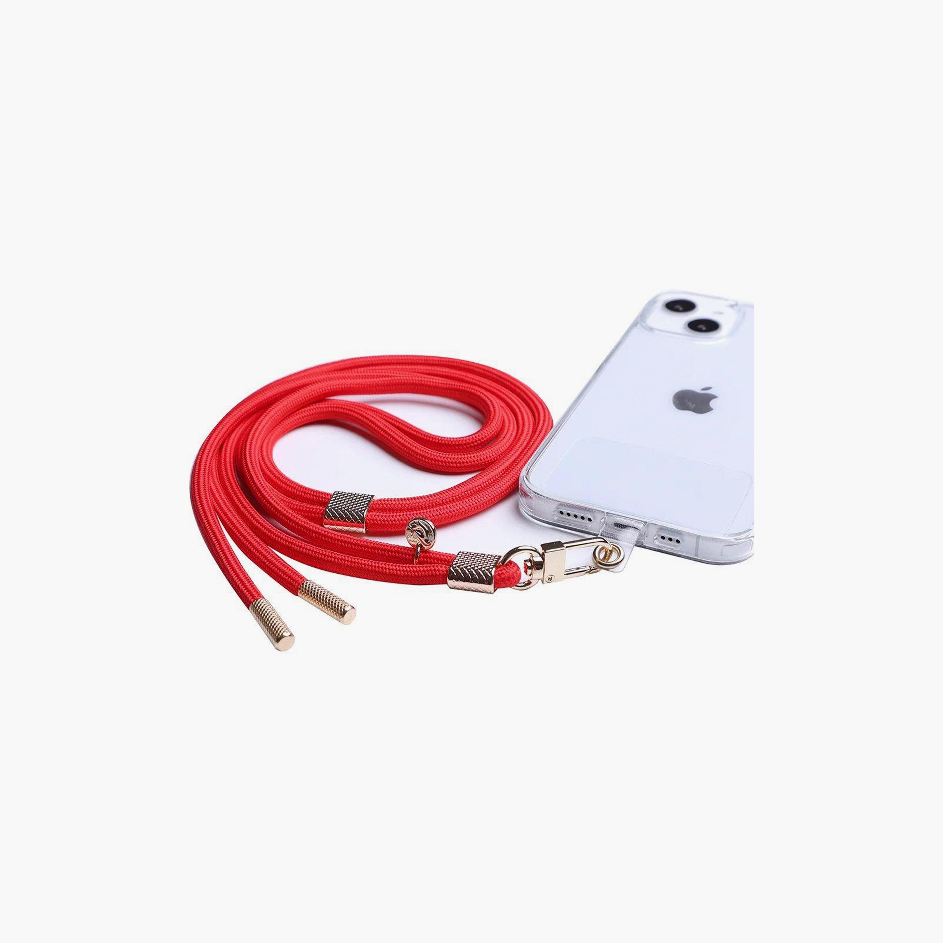 حبل معصم كويكس للهاتف أحمر بقفل معدني ذهبي | SSRCLGL0010-electronics-accessories-mobileaccesories-image-1