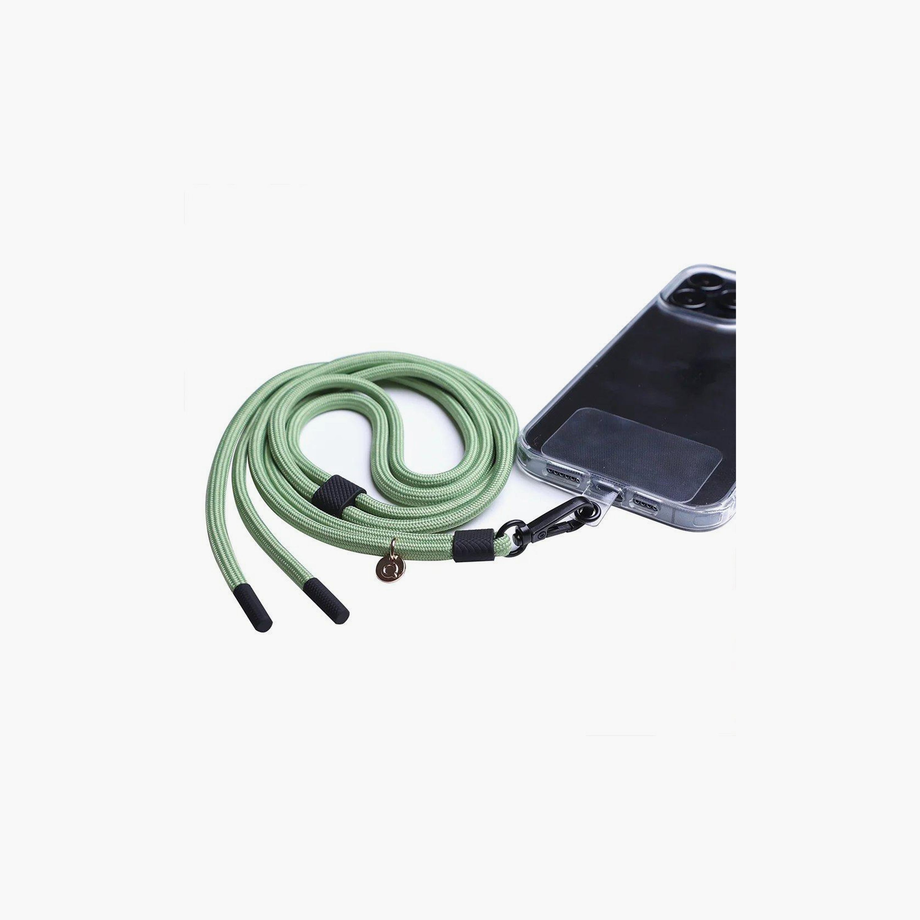 Quix Mobile Smart Strap Green Lanyard With Black Metal Strap Lock|SSGCLBL0004-electronics-accessories-mobileaccesories-image-1