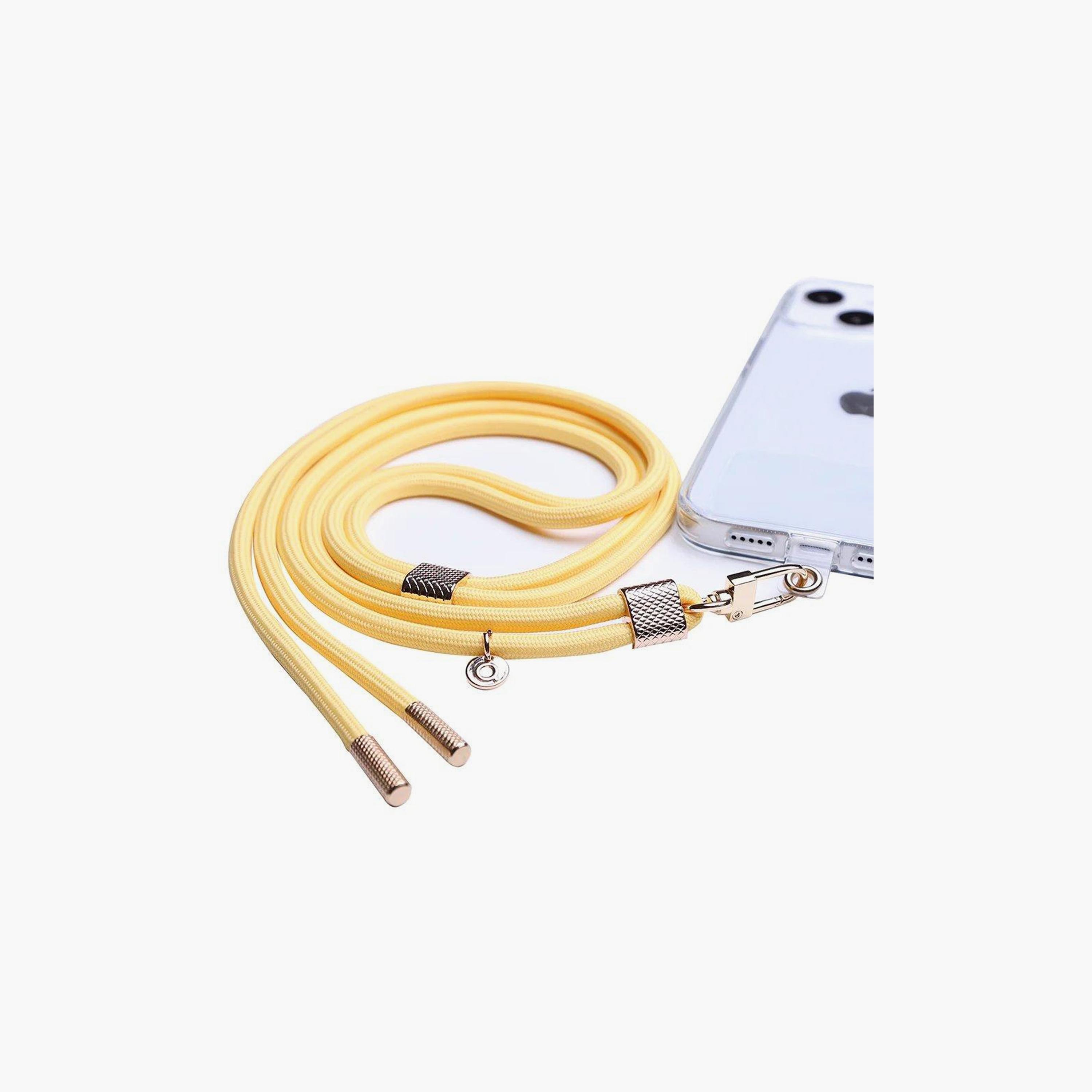 حبل معصم كويكس للهاتف أصفر بقفل معدني ذهبي | SSYCLGL0009-electronics-accessories-mobileaccesories-image-1