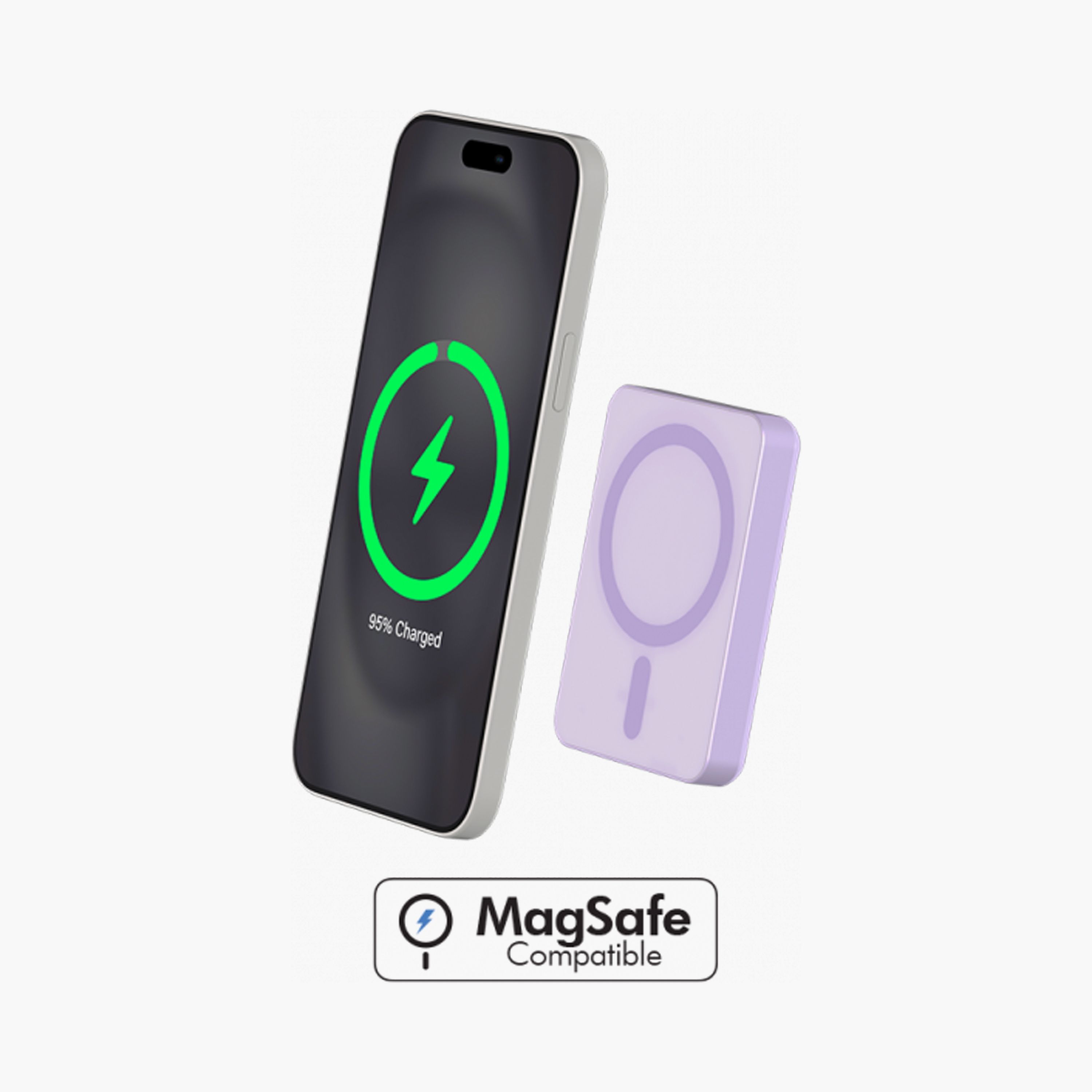 Force Magsafe 5000mAh Mini Magnet USB C 15W Power Bank Purple|FPMSPBMINI5A15WLV-electronics-accessories-mobileaccesories-image-1