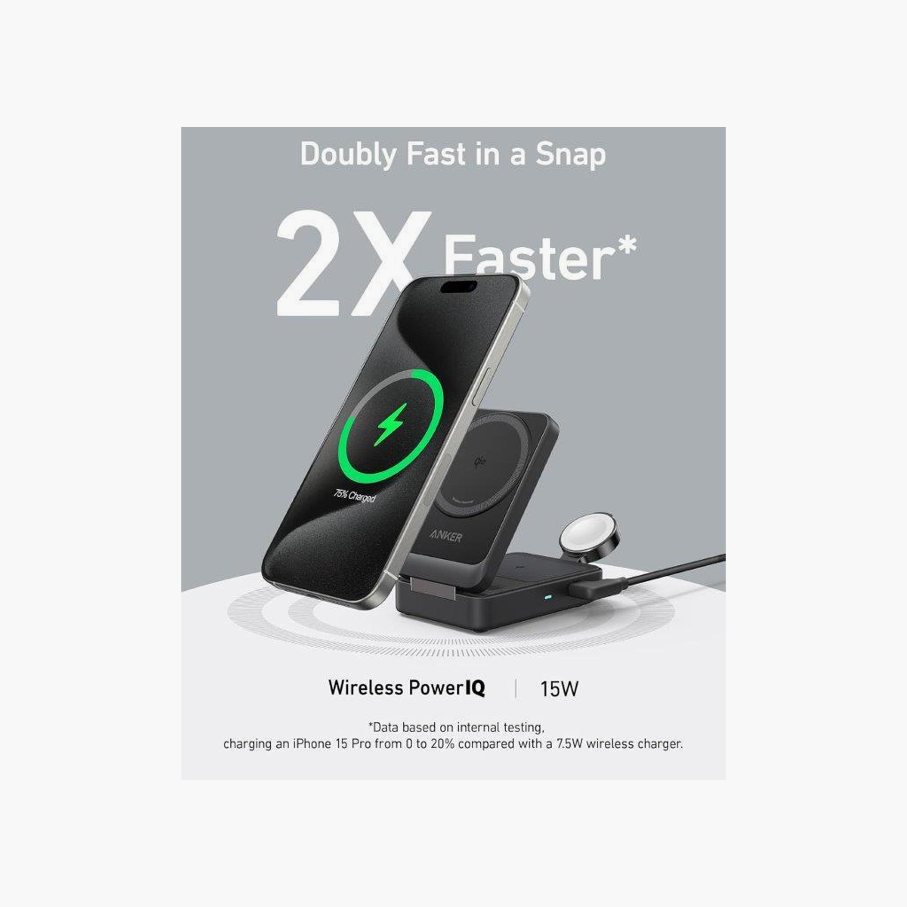 Anker MagSafe Charger Compatible MagGo 3-in-1 Wireless Charging Station|AN.B2557211.BK-electronics-accessories-mobileaccesories-image-2