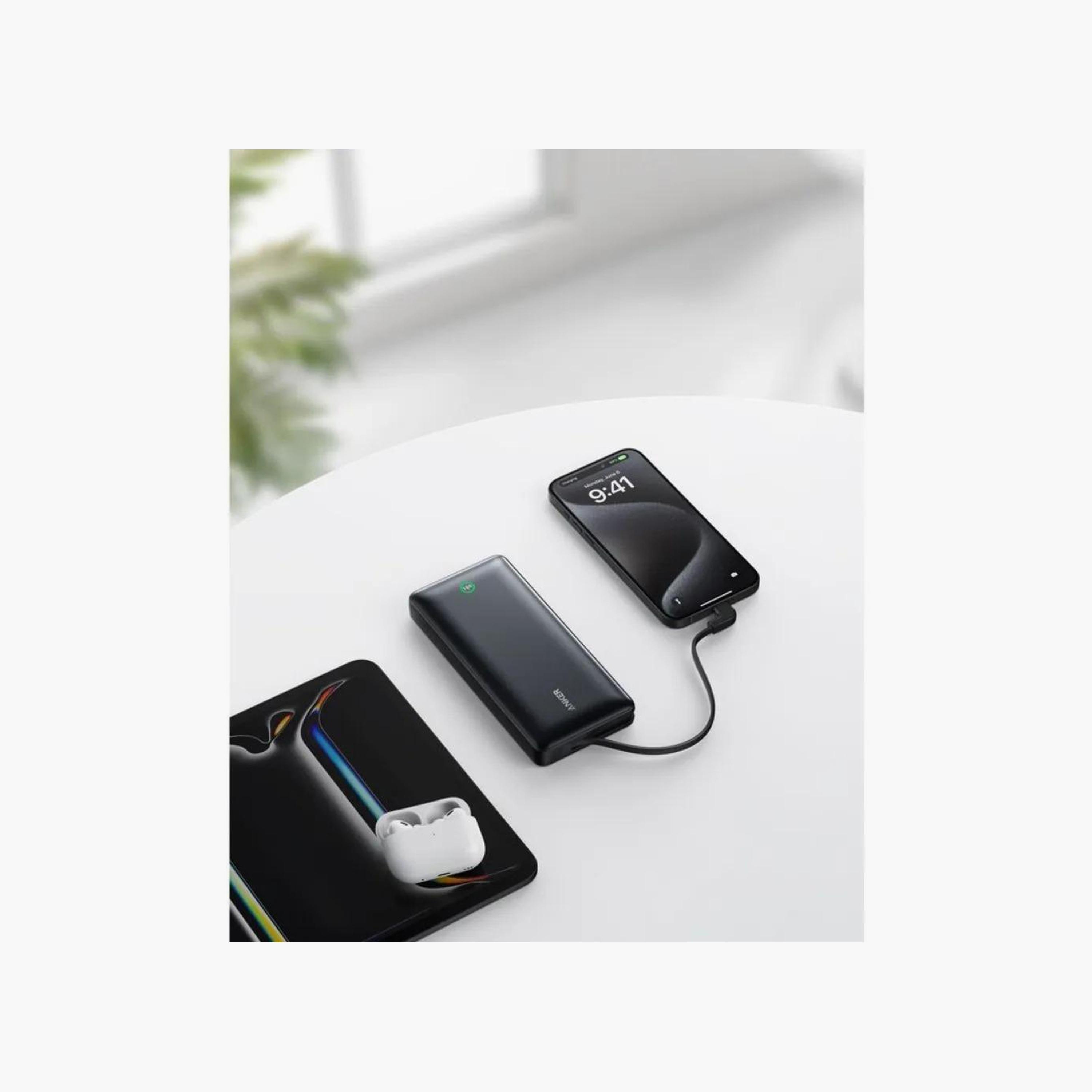 باور بانك أنكر نانو 20000 مللي أمبير 30 واط مع كابل USB سي مدمج وشاشة سوداء | A1387H11-electronics-accessories-mobileaccesories-image-3