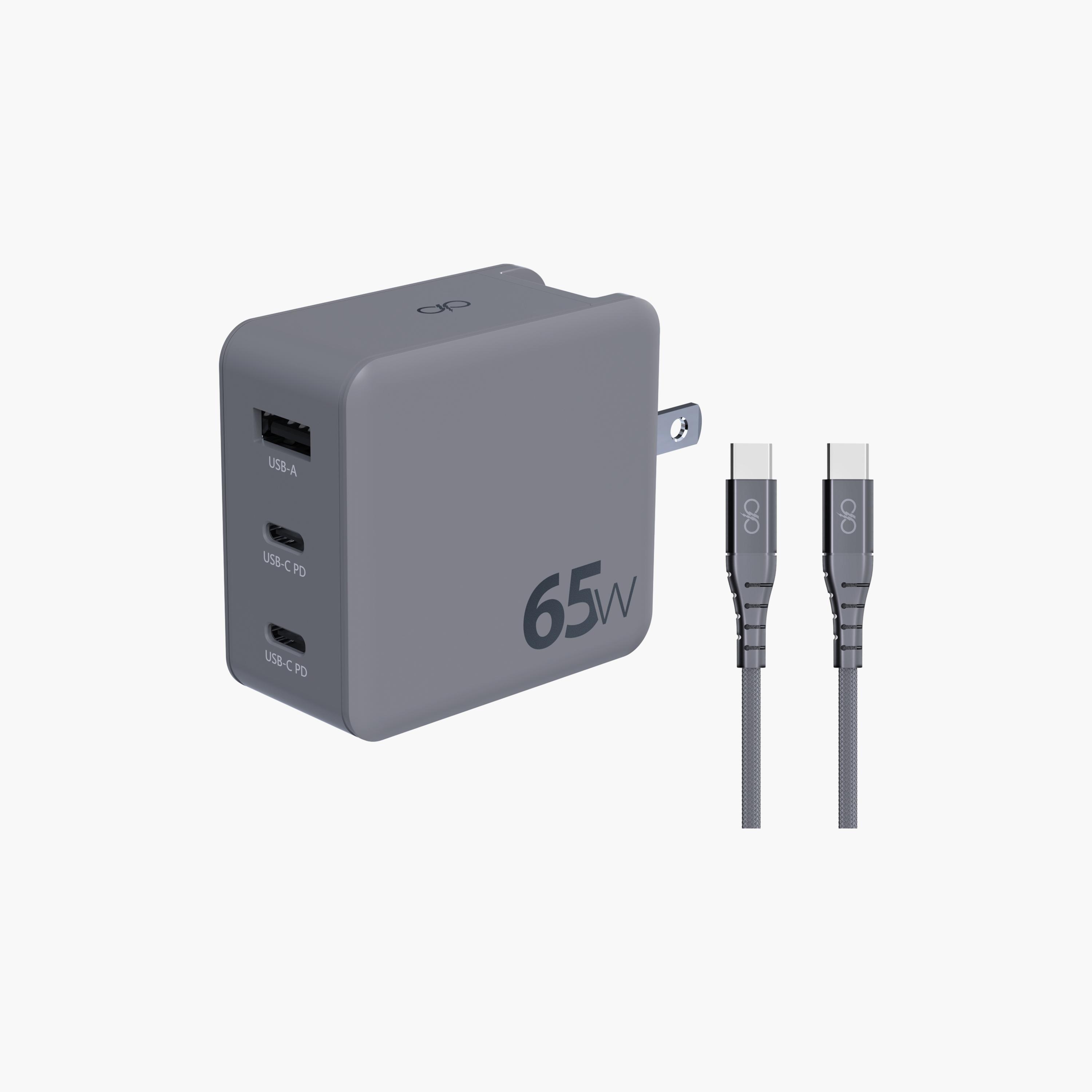 Force Power 65W Power Delivery GaN International Travel Adapter Grey|FPCS65WACCTRAVELRG-electronics-accessories-mobileaccesories-image-1