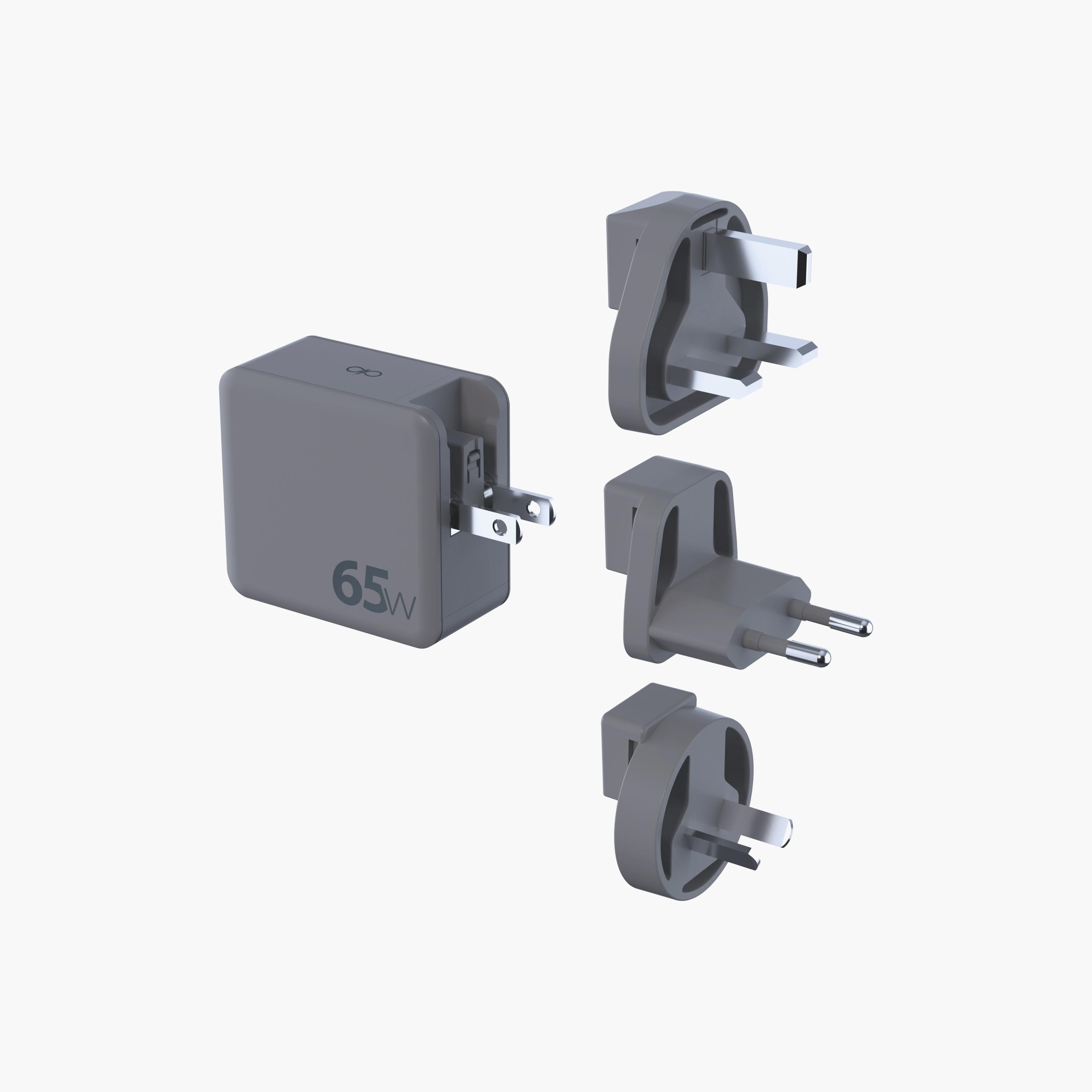 Force Power 65W Power Delivery GaN International Travel Adapter Grey|FPCS65WACCTRAVELRG-electronics-accessories-mobileaccesories-image-3